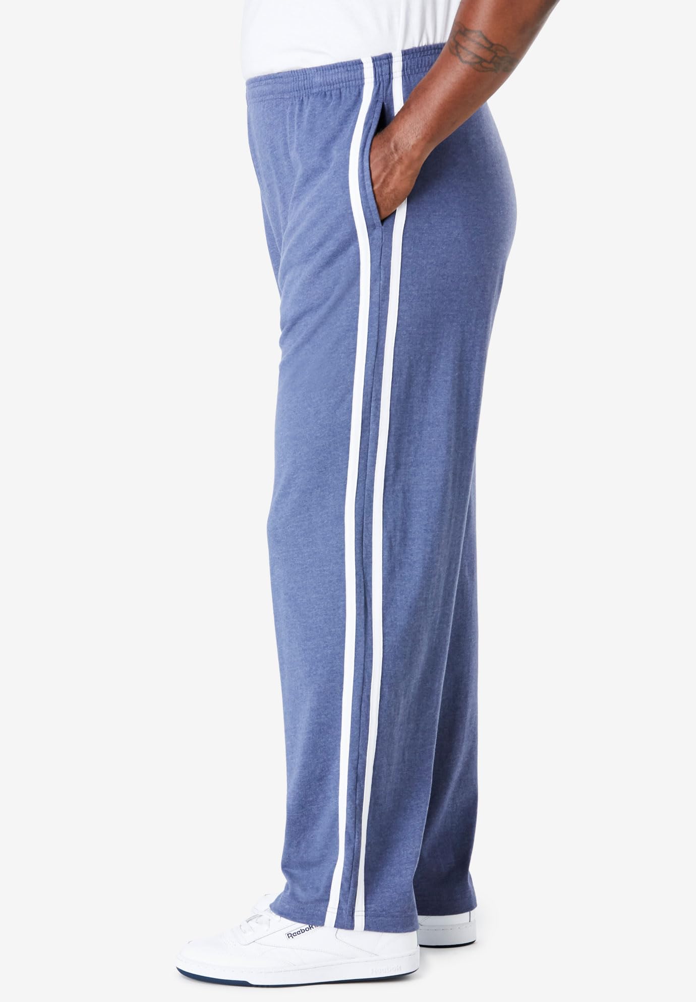 KingSize Men's Big & Tall Striped Lightweight Sweatpants - Comfortable Lounge Pants for Relaxing at Home, Gym, or Travel