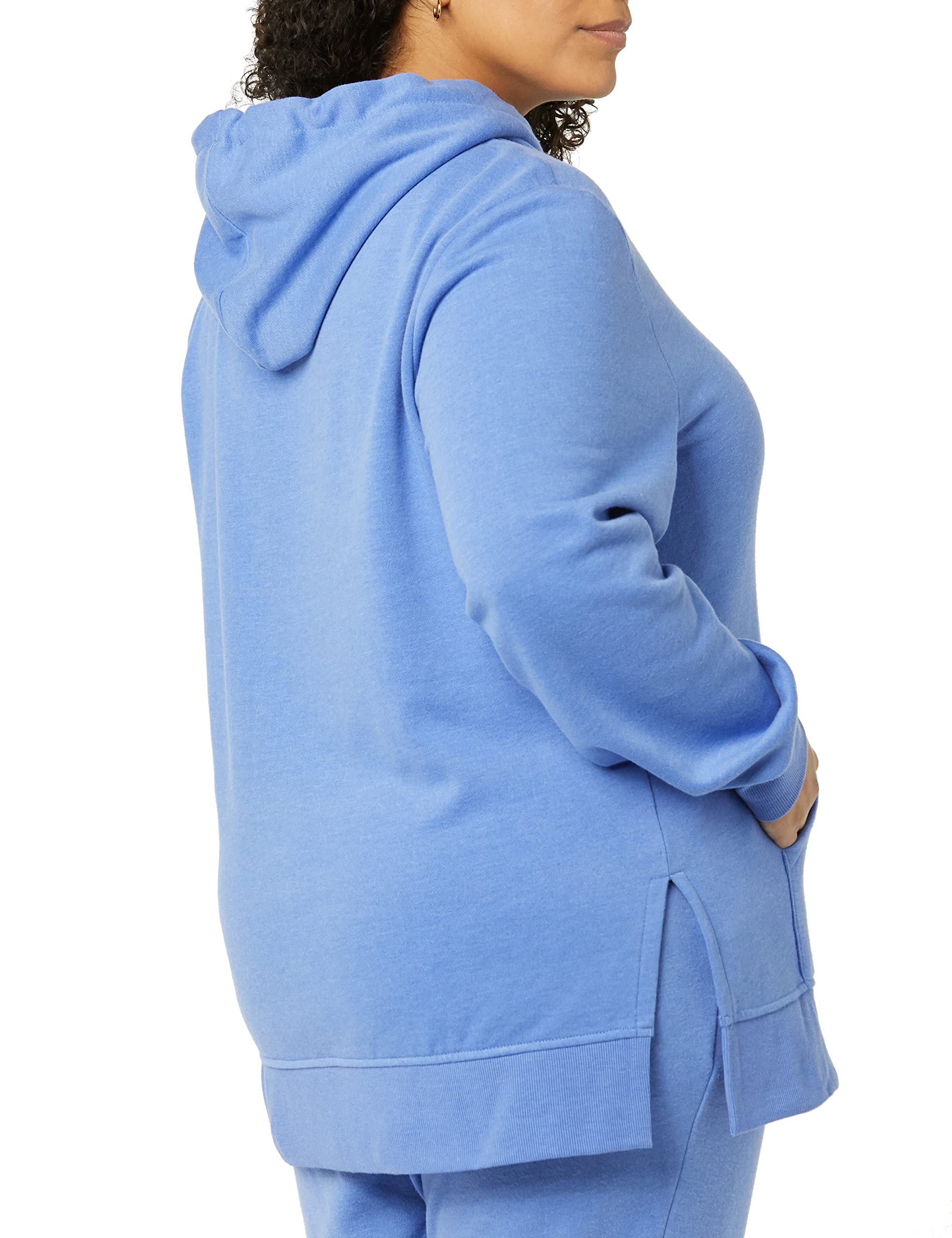 Amazon Essentials Women's Fleece Hooded Tunic Sweatshirt - Soft Warm Pullover for Casual Wear, Lounge & Outdoor Activities