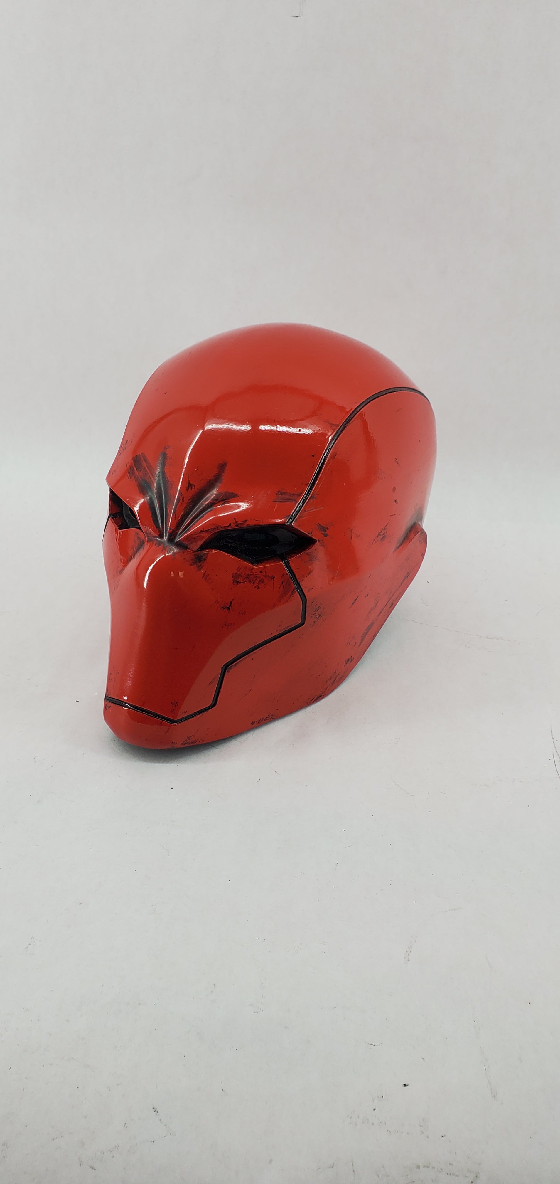 Red Vigilante Helmet - Wearable Costume Cowl Mask for Cosplay & Halloween - Perfect for Superhero Costumes, Comic Con, and Themed Parties