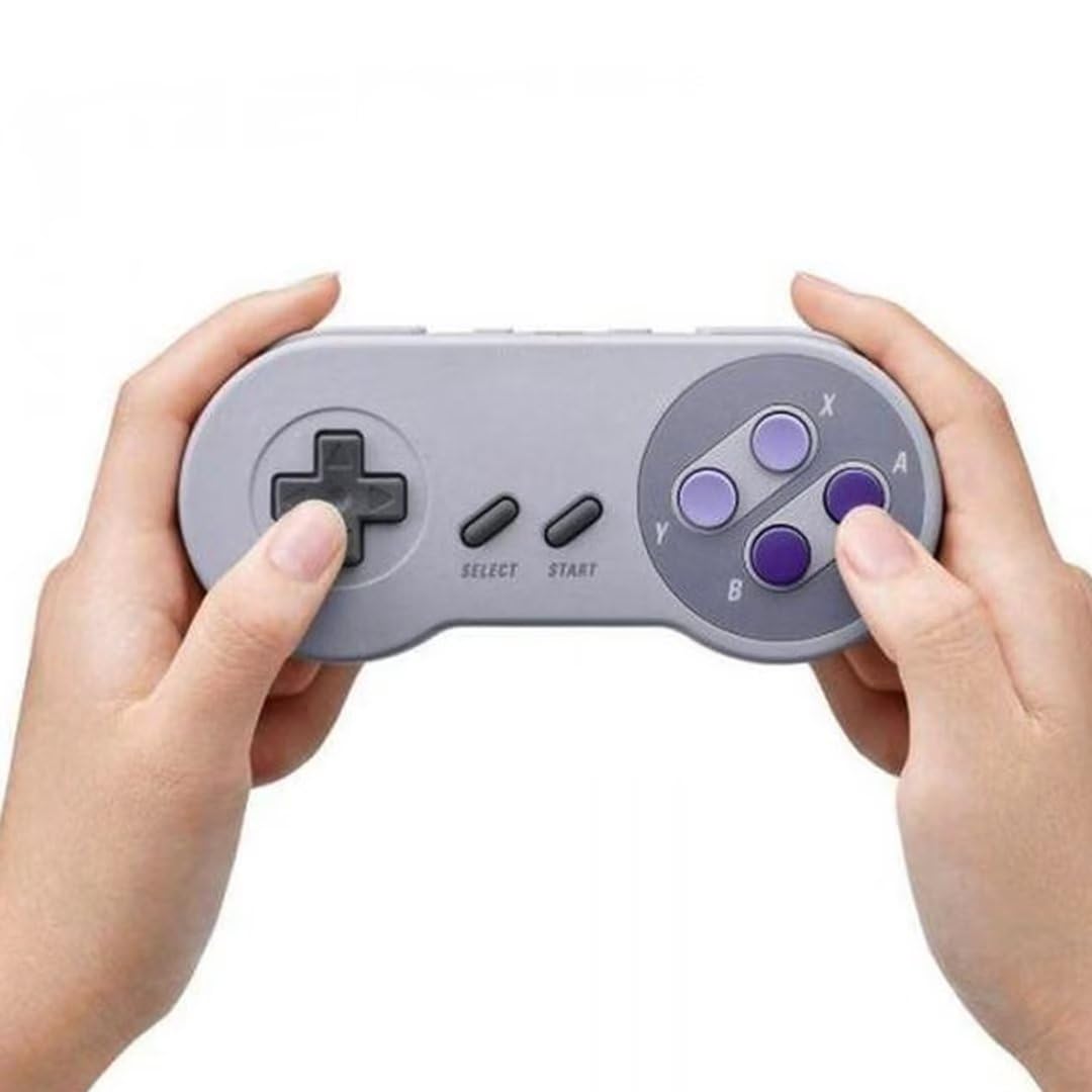 2 Pack Replacement Wireless Game Controller for Nintendo SNES Console - 6FT SNS-005 - Compatible with Super Nintendo Entertainment System (Perfect for Retro Gaming & Multiplayer Sessions)