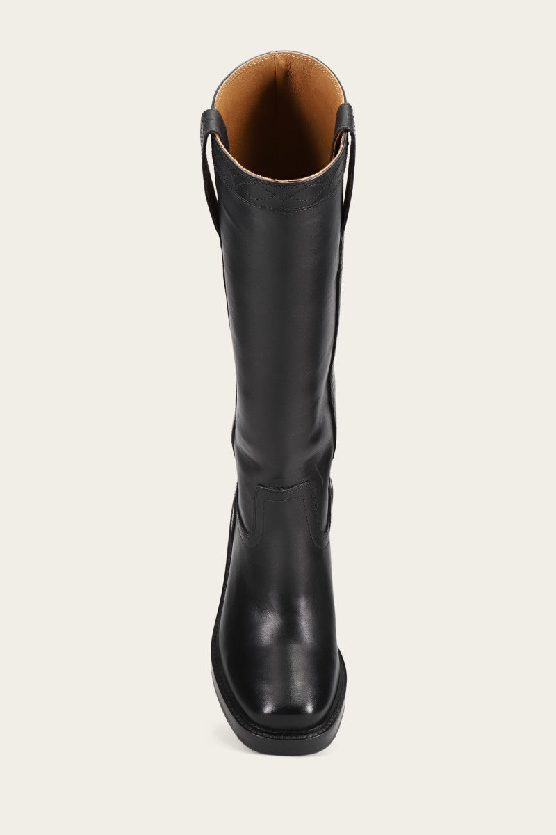 Kate Women's Black Pull-On Boots - Comfortable & Stylish for Casual Wear, Work & Outdoor Activities