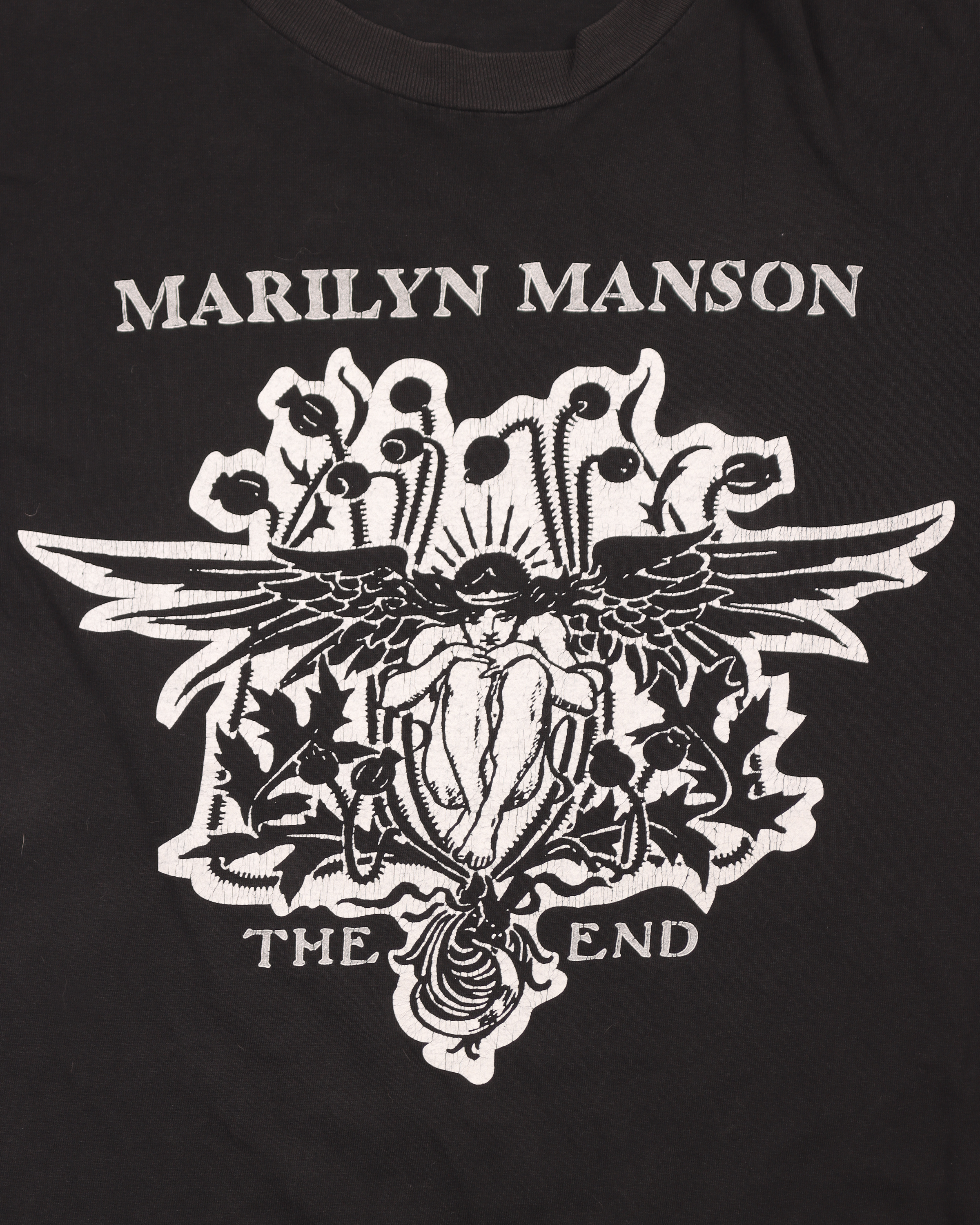 1998 Marilyn Manson 'The End' Vintage Tour T-Shirt - Official Band Merch for Rock Music Fans & 90s Grunge Style Outfits - Perfect for Concerts, Halloween & Alternative Fashion
