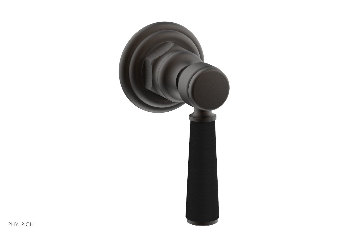 HEX TRADITIONAL/HENRI Volume Control Diverter Valve - Satin Black Lever Handle (Model 500-36) - Perfect for Bathroom & Shower Fixture Upgrades