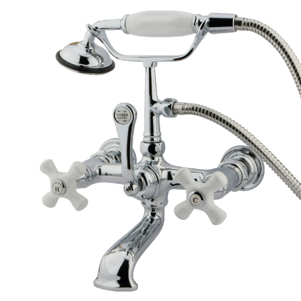 Kingston Brass CC559T5 Vintage 7 Inch Wall Mount Tub Faucet with Hand Shower