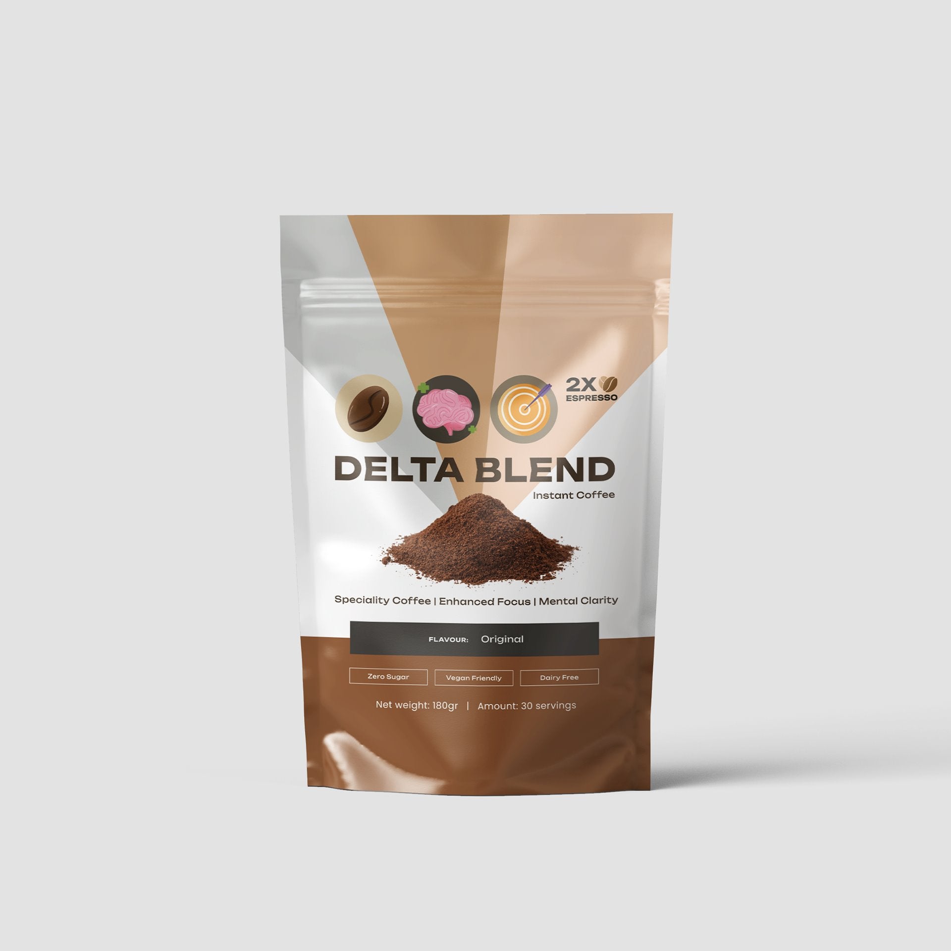 2X Espresso Delta Blend Performance Coffee - Premium Energy Boost for Workouts & Focus | Perfect for Athletes, Students & Professionals