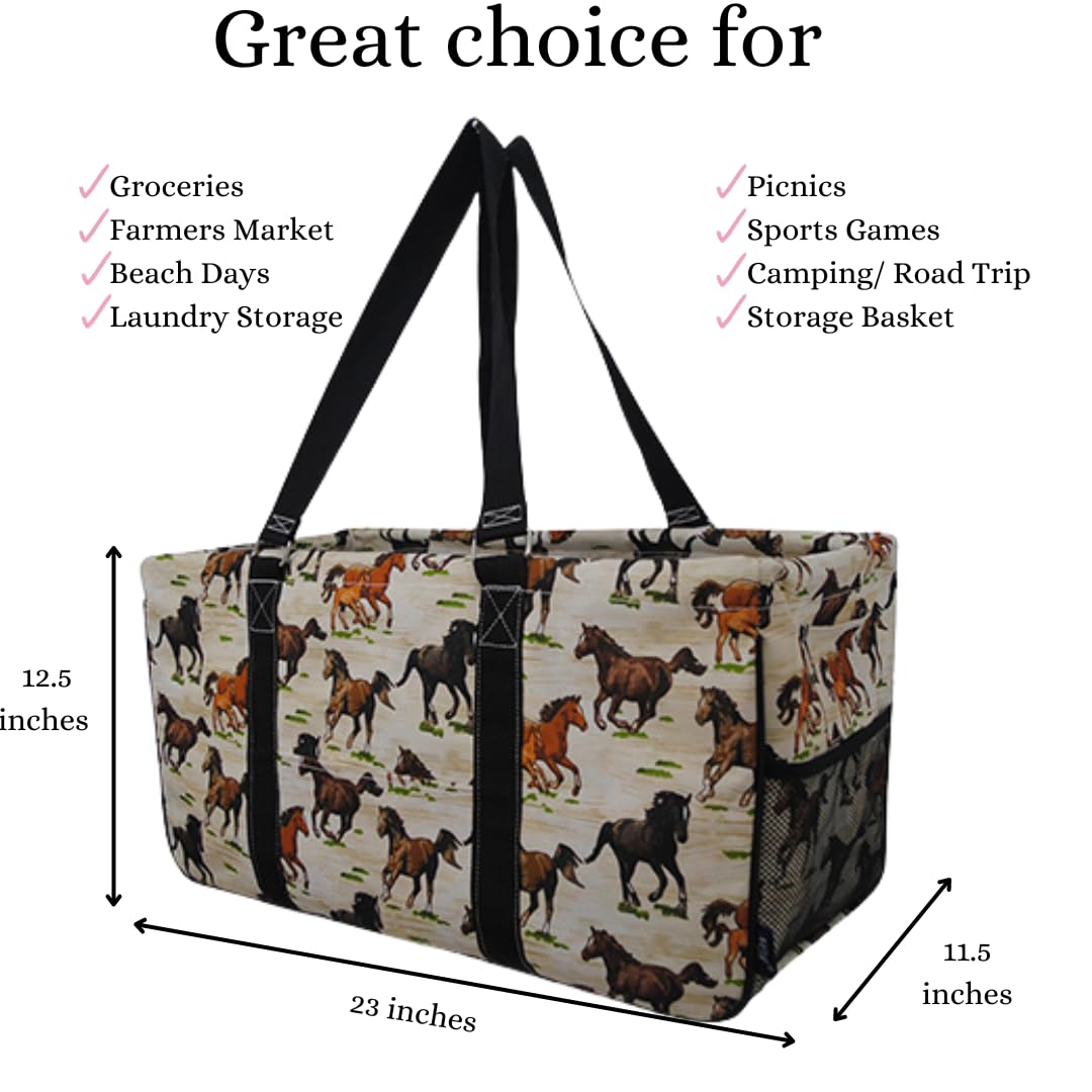 NGIL Extra Large Reusable Grocery Tote Bag - Foldable Collapsible Shopping Bag for Groceries, Storage, Travel, Picnic & Beach - Perfect for Supermarket Hauling, Organizing & Outdoor Activities