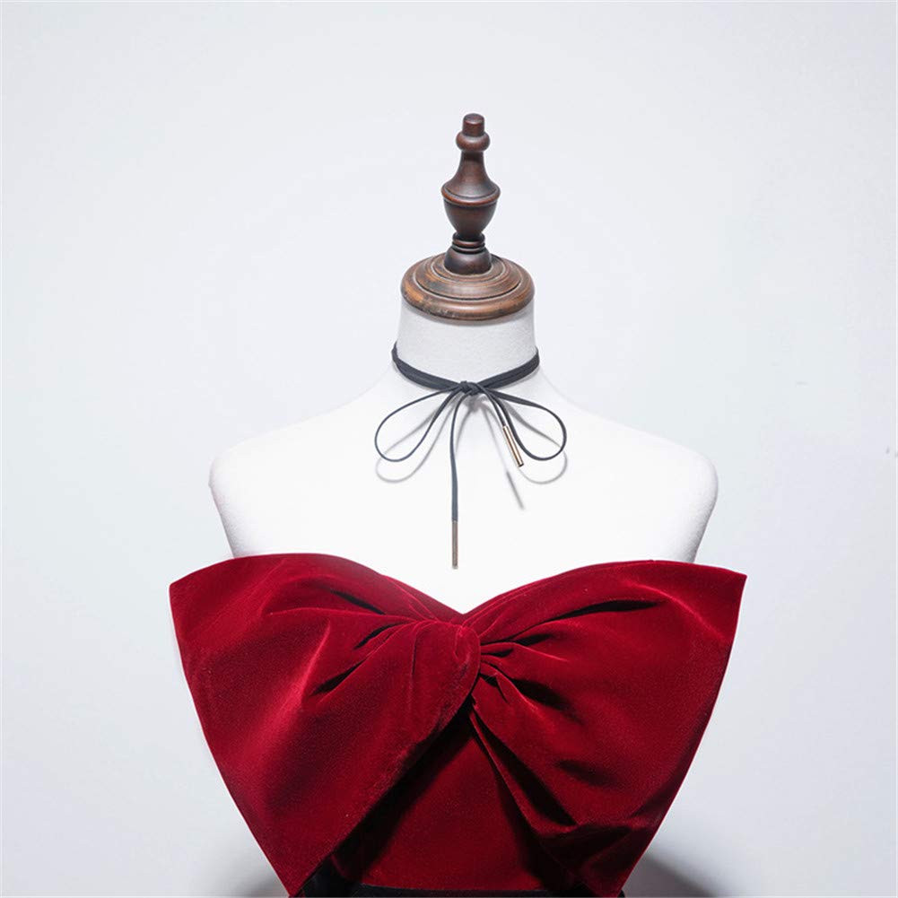 Burgundy Strapless Prom Dress with Lace-Up Back - Velvet Long Evening Gown for Formal Events | Perfect for Homecoming, Ball, and Special Occasions