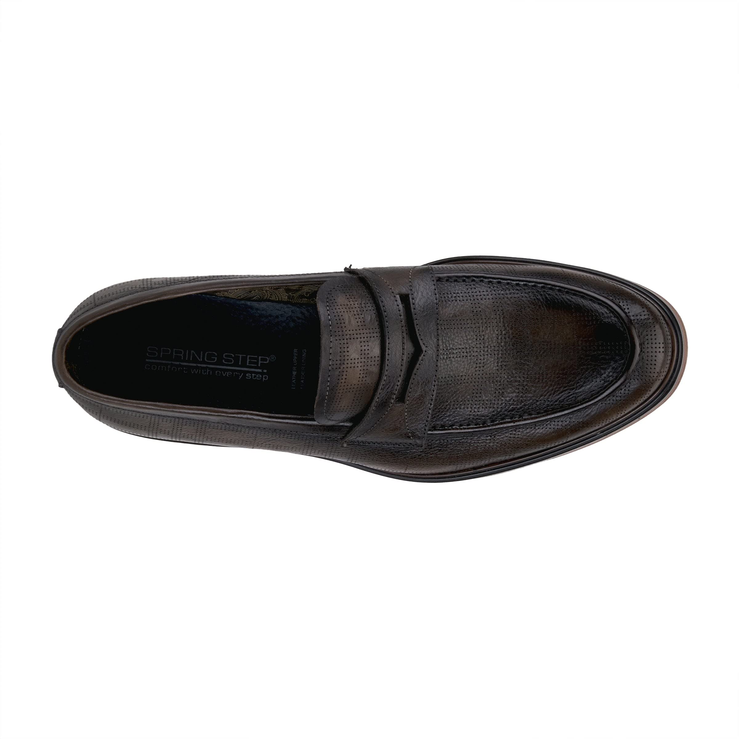 Spring Step Men's Brando Slip-On Shoe - Comfortable Casual Loafers for Walking, Work & Travel | Breathable & Lightweight Slip-On Shoes for Men