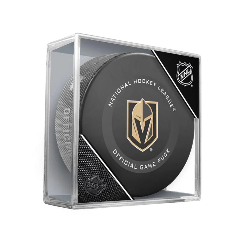 Deryk Engelland Signed Authentic Vegas Golden Knights Game-Used Hockey Puck - Limited Edition Collectors Item - Perfect for NHL Fans, Sports Memorabilia Enthusiasts & Home/Office Decor