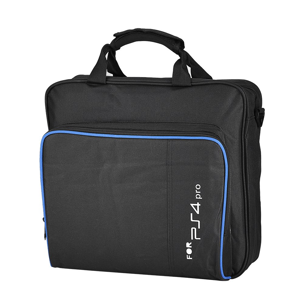 Sutinna Portable Shoulder Bag for PS4 Pro Game System - Travel Carrying Case, Camera Backpack & Sling Bag for Photographers - Fits Lenses & Tripod (Black) - Perfect for Gaming, Travel & Photography