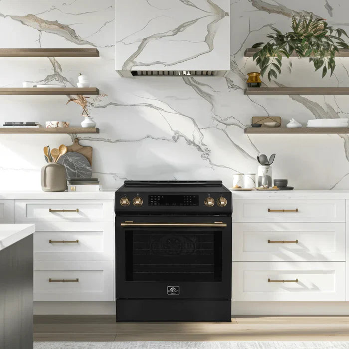 Forno Espresso Donatello 30 Inch Slide-In Induction Range with 5 Burners - FFSIN0905 | Energy Efficient Electric Stove for Modern Kitchens | Perfect for Baking, Cooking & Entertaining