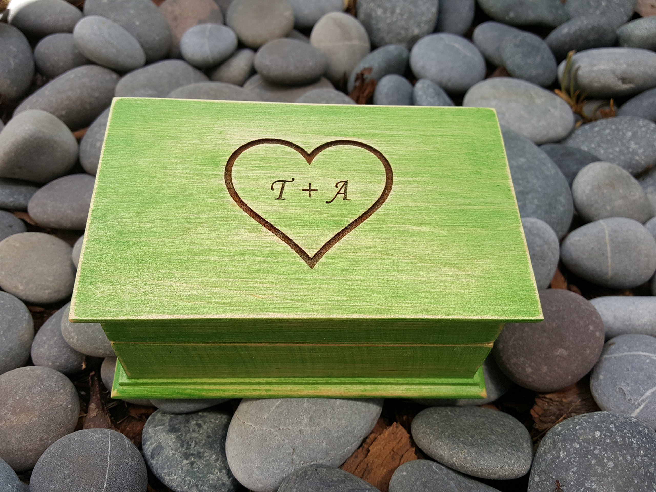 Handmade Custom Music Jewelry Box - Personalized Gift for Bride, Valentine's Day, Anniversaries & Special Occasions | Romantic Keepsake with Heart Design