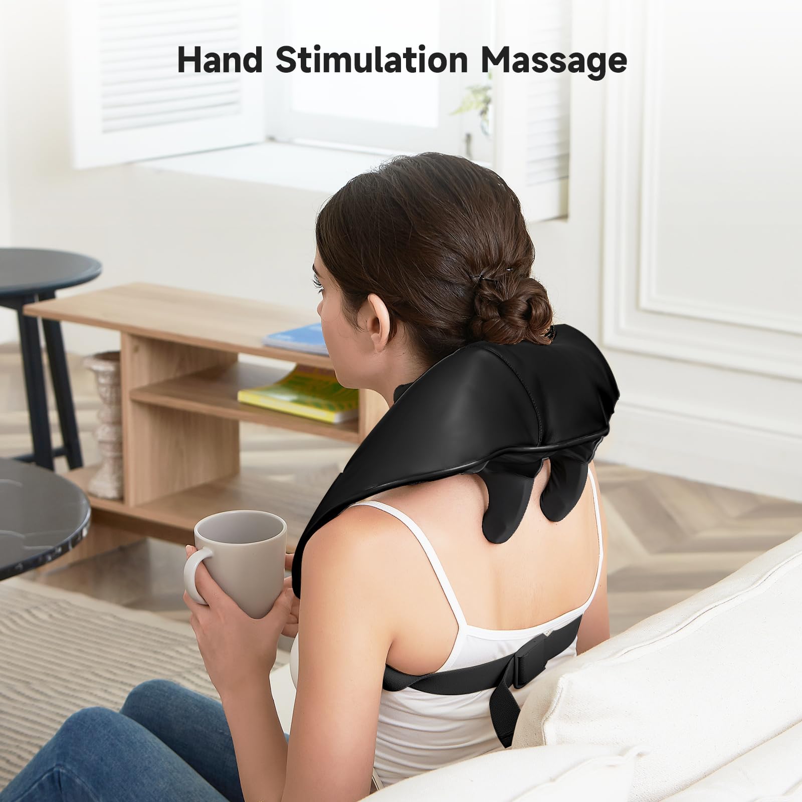 Electric Neck and Shoulder Massager with Heat Therapy - Deep Tissue Pain Relief for Office, Home & Car Use - Perfect Holiday & Christmas Gift for Stress Relief & Relaxation