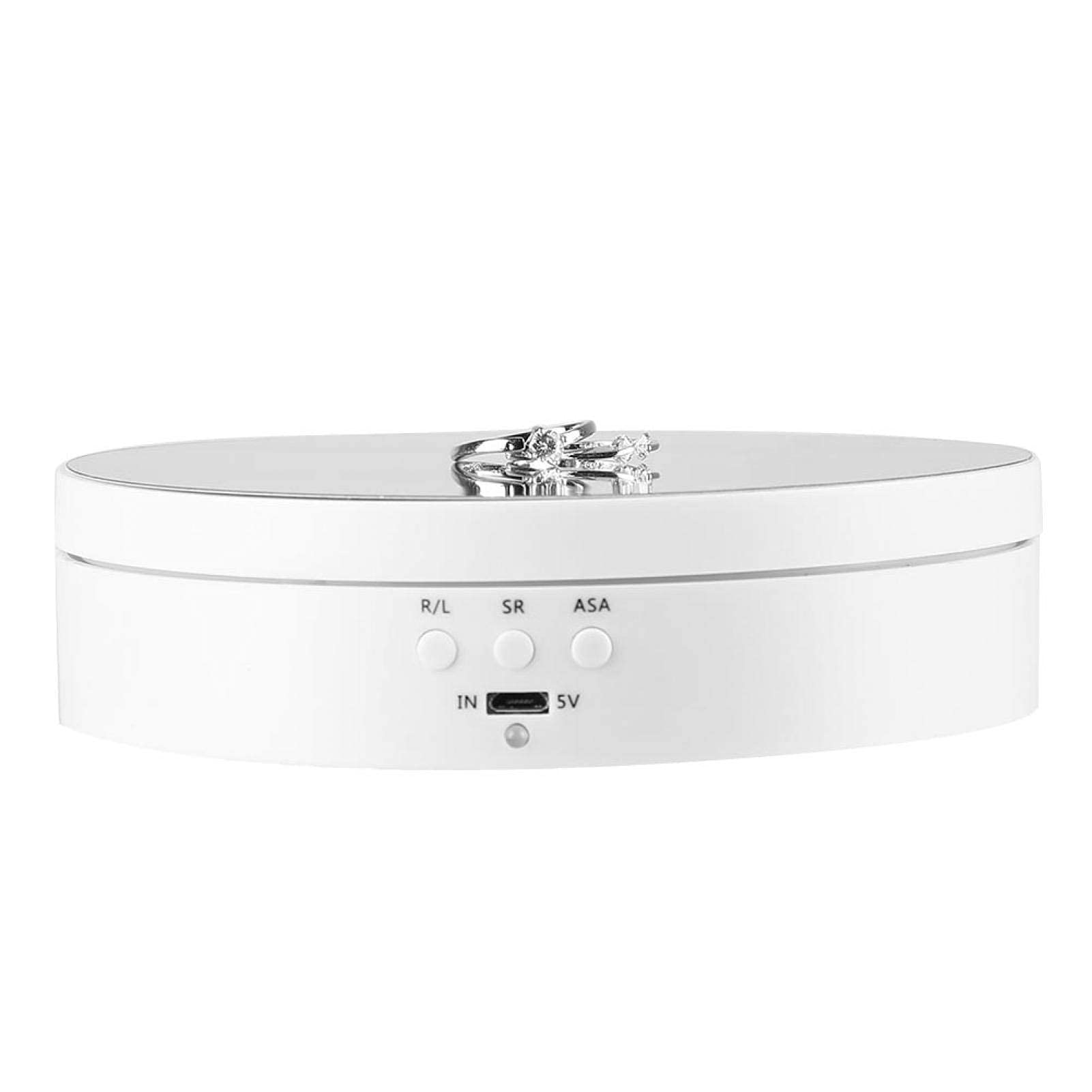 Electric Rotating Jewelry Display Stand - 4Kg Capacity with 3 Adjustable Speeds for Watches, Rings & Necklaces | Perfect for Store Displays, Home Decor & Gift Showcases by M I A