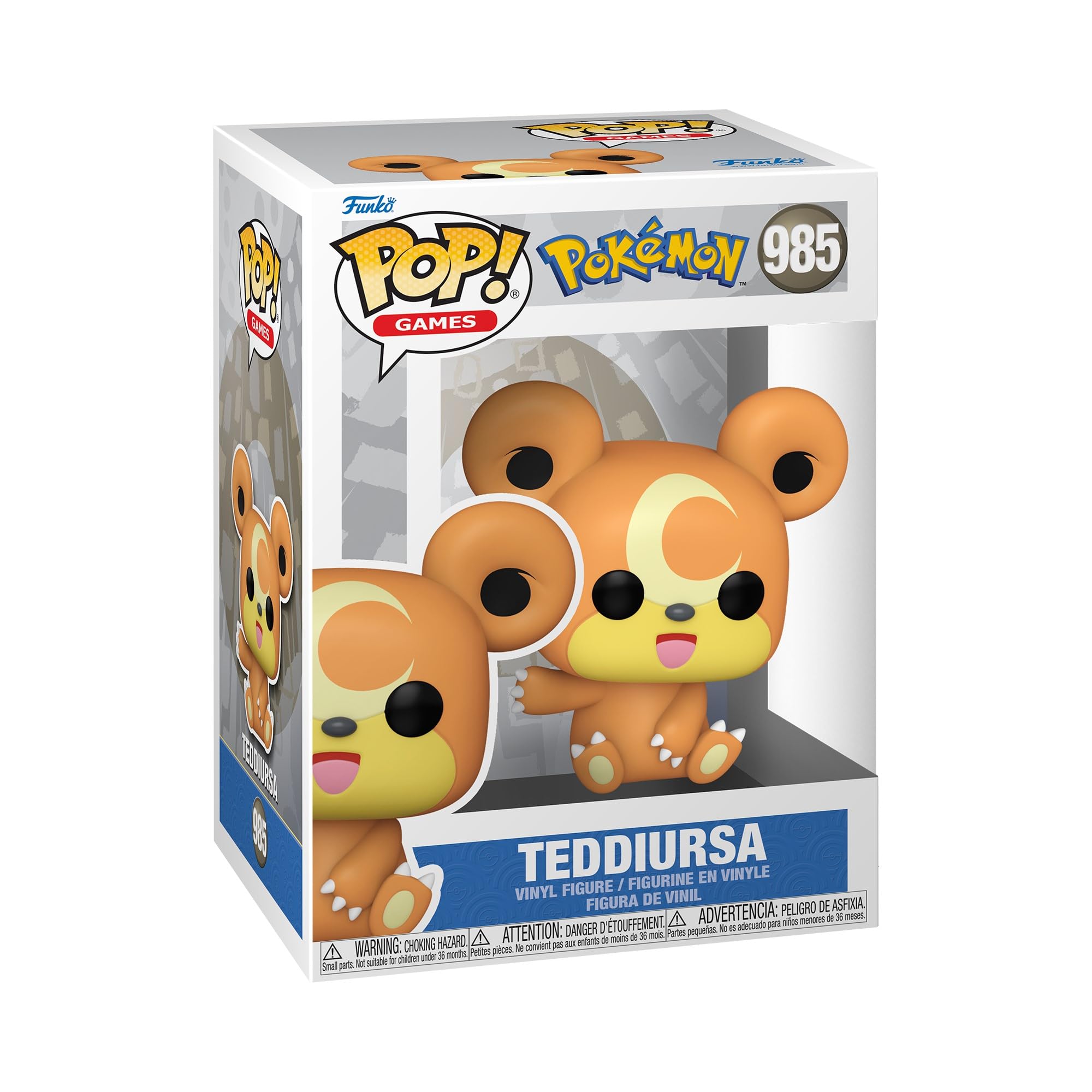 Funko Pop! Pokemon Teddiursa Collectible Vinyl Figure - Cute Teddy Bear Pokemon for Fans & Collectors - Perfect for Display, Gifts, and Gaming Room Decor