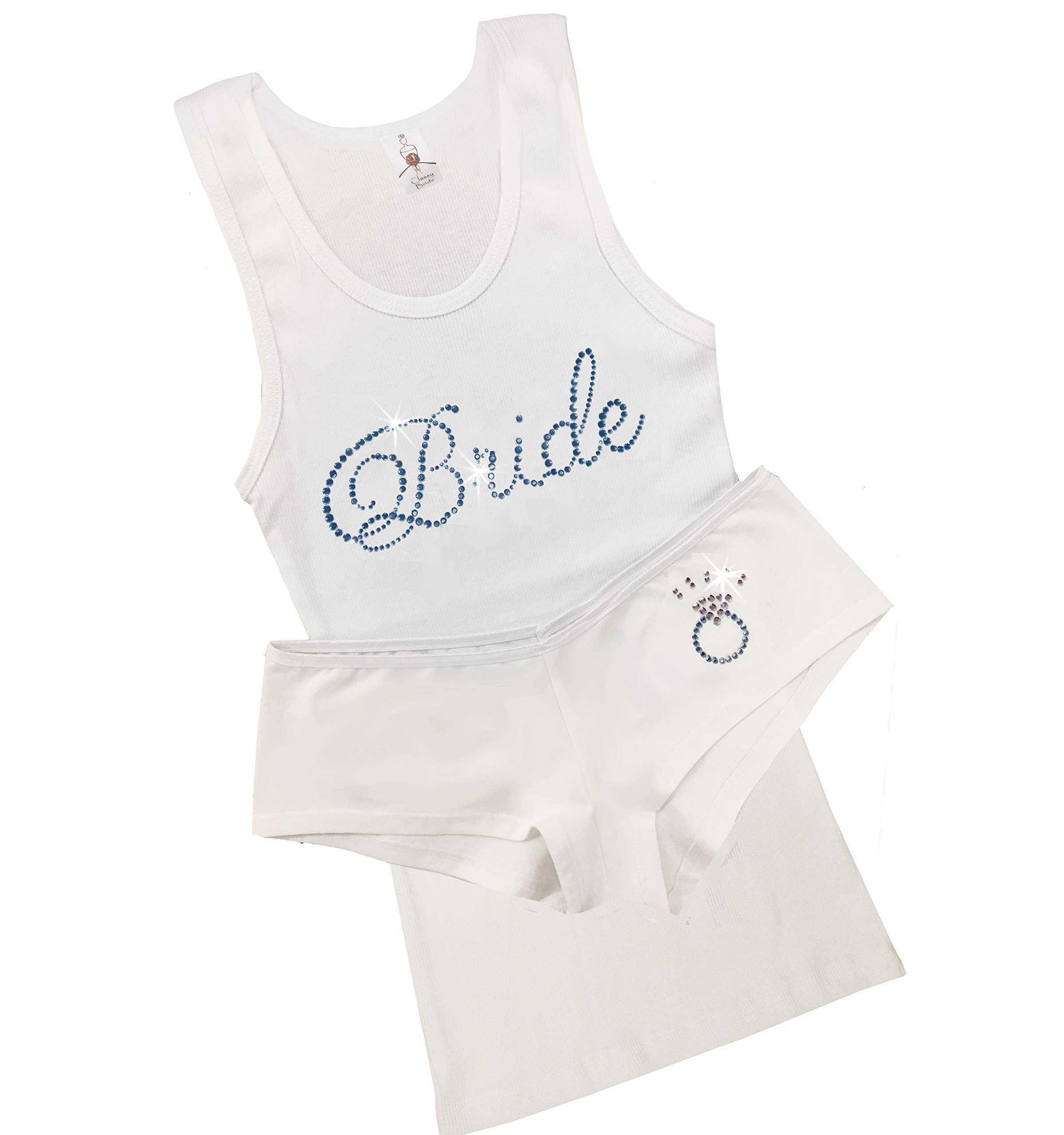 Bride Lingerie Set - Sexy Boyshort Pajamas with 
