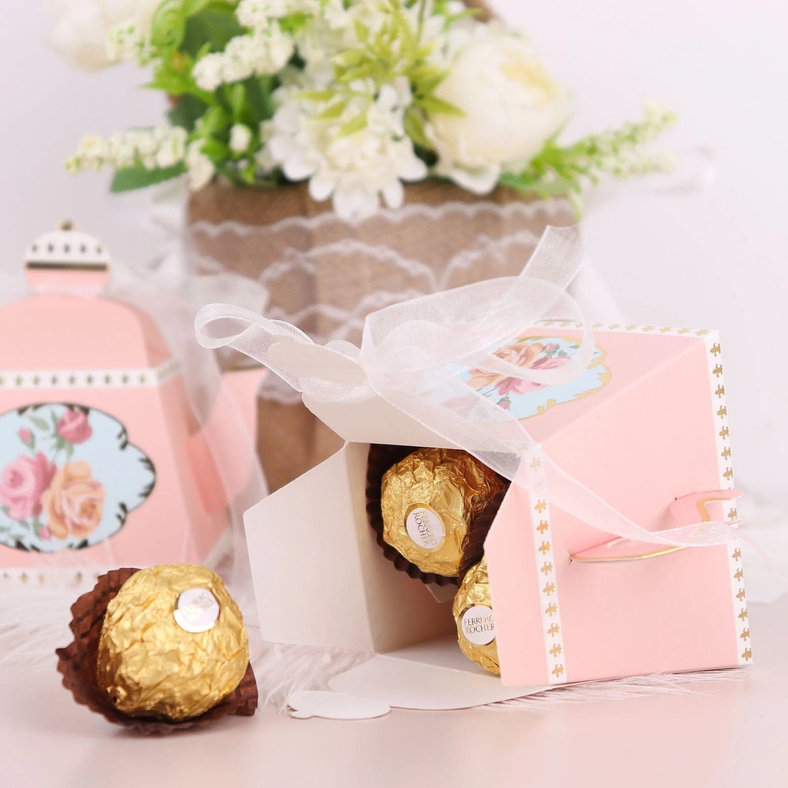 25 Mini Teapot Wedding Favors with Ribbon - Elegant Tea Party Favors for Bridal Shower, Baby Shower & Special Events