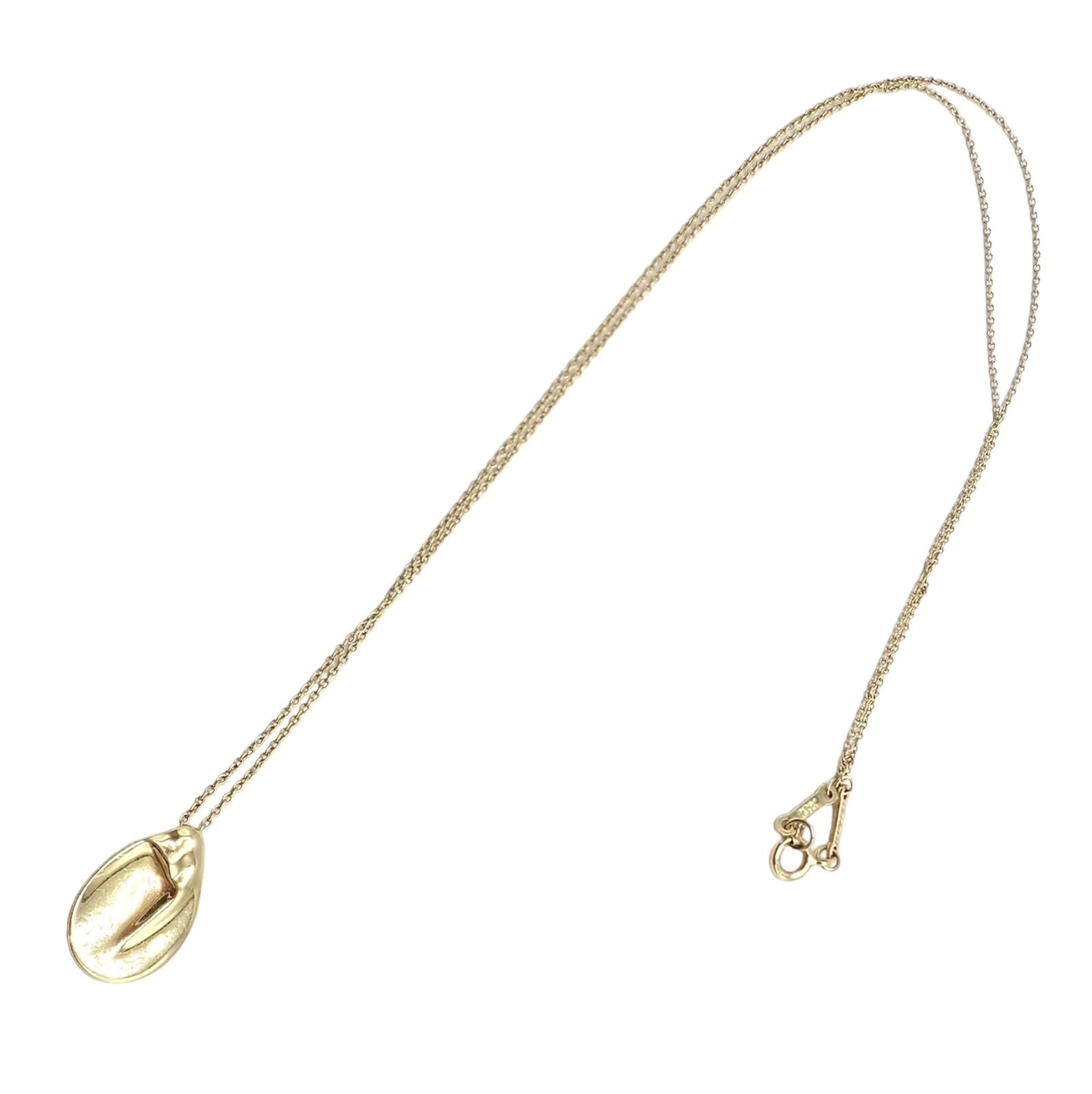 Tiffany & Co Peretti 18k Yellow Gold Madonna Pendant Necklace with Sweet Mini Chain - Elegant Jewelry Gift for Women, Perfect for Weddings, Anniversaries & Special Occasions