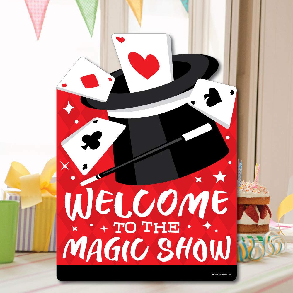 Big Dot of Happiness Ta-Da Magic Show Party Decorations - Magical Birthday Welcome Yard Sign for Kids Birthday Party, Baby Shower & Themed Events