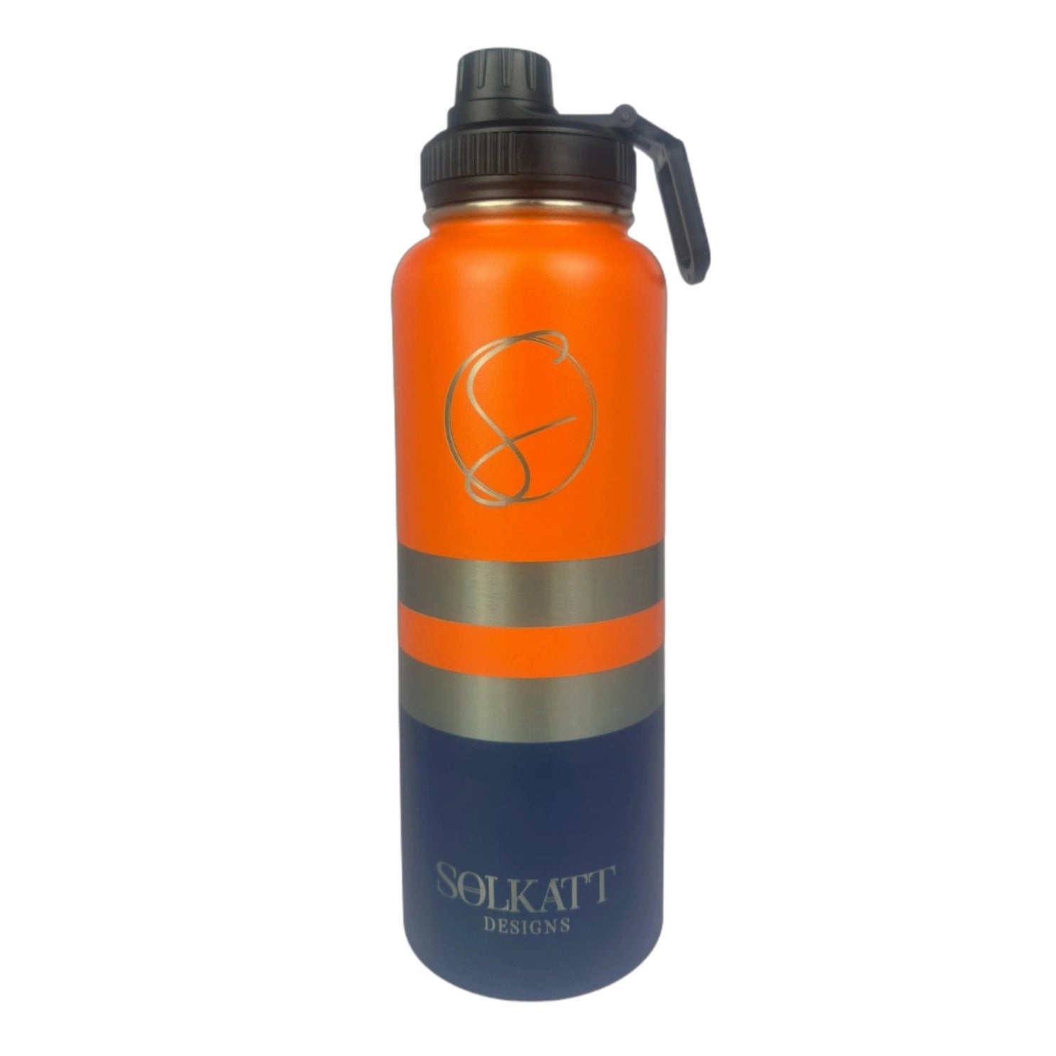 Ole Mate Orange Insulated Tradie Water Bottle 1.2L Stainless Steel - Leakproof & Durable for Construction, Hiking & Outdoor Work