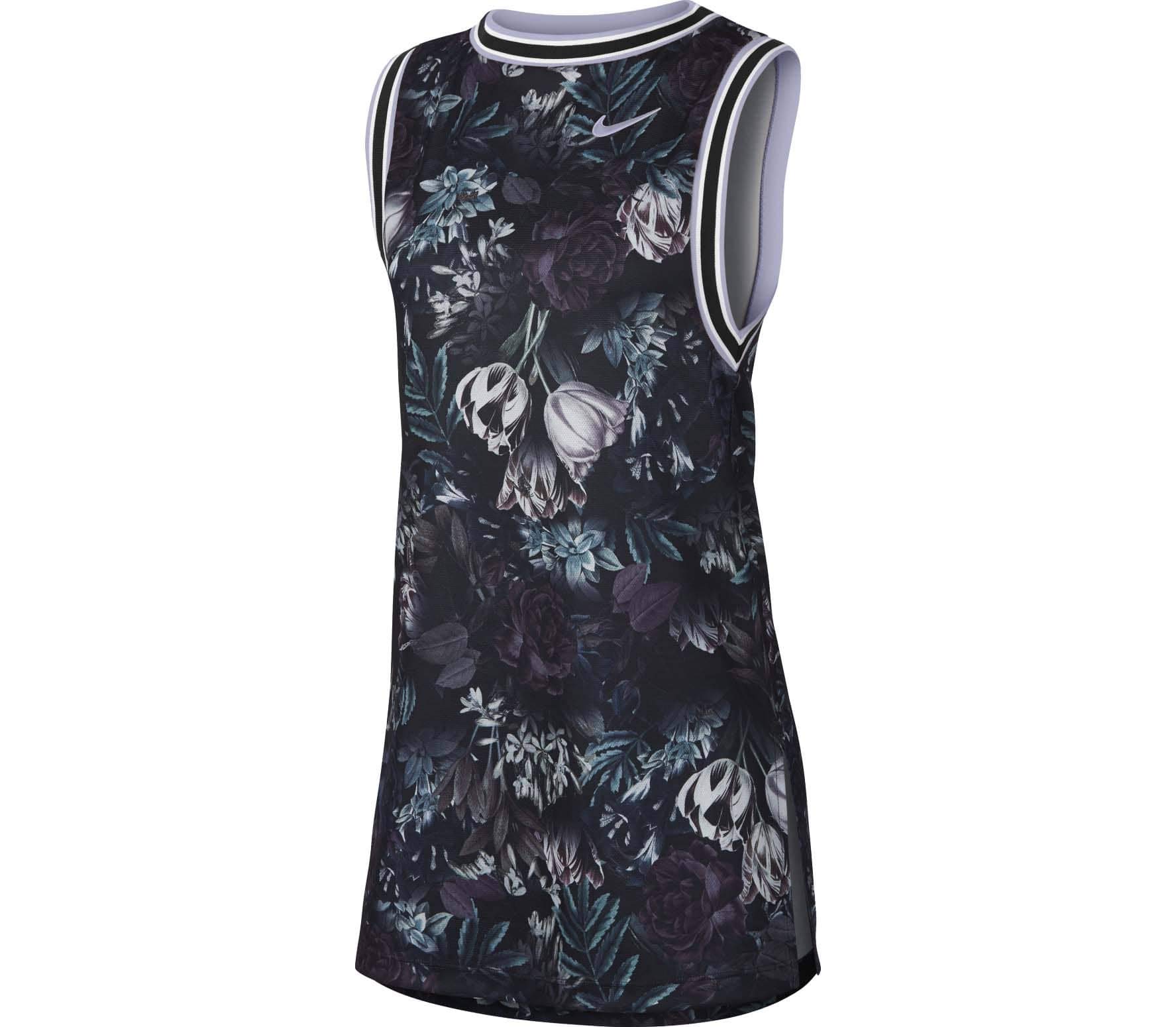 Nike Women's NKCT Dress Tennis Skirt - Black/Oxygen Purple/Sail/Multicolor, Size US - Perfect for Tennis, Running & Casual Wear