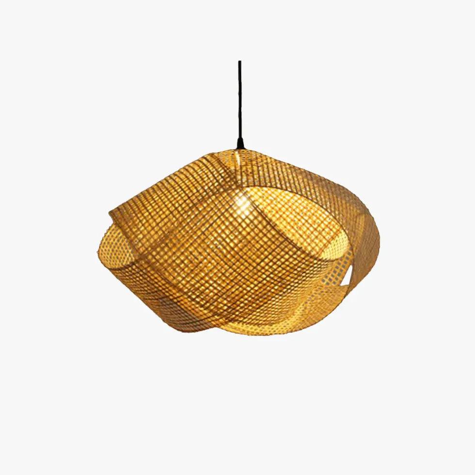 Modern Woven Mesh Oval Pendant Light for Dining Room - Handcrafted Rattan Chandelier with Warm Ambient Lighting - Perfect for Kitchen Island, Breakfast Nook & Farmhouse Decor