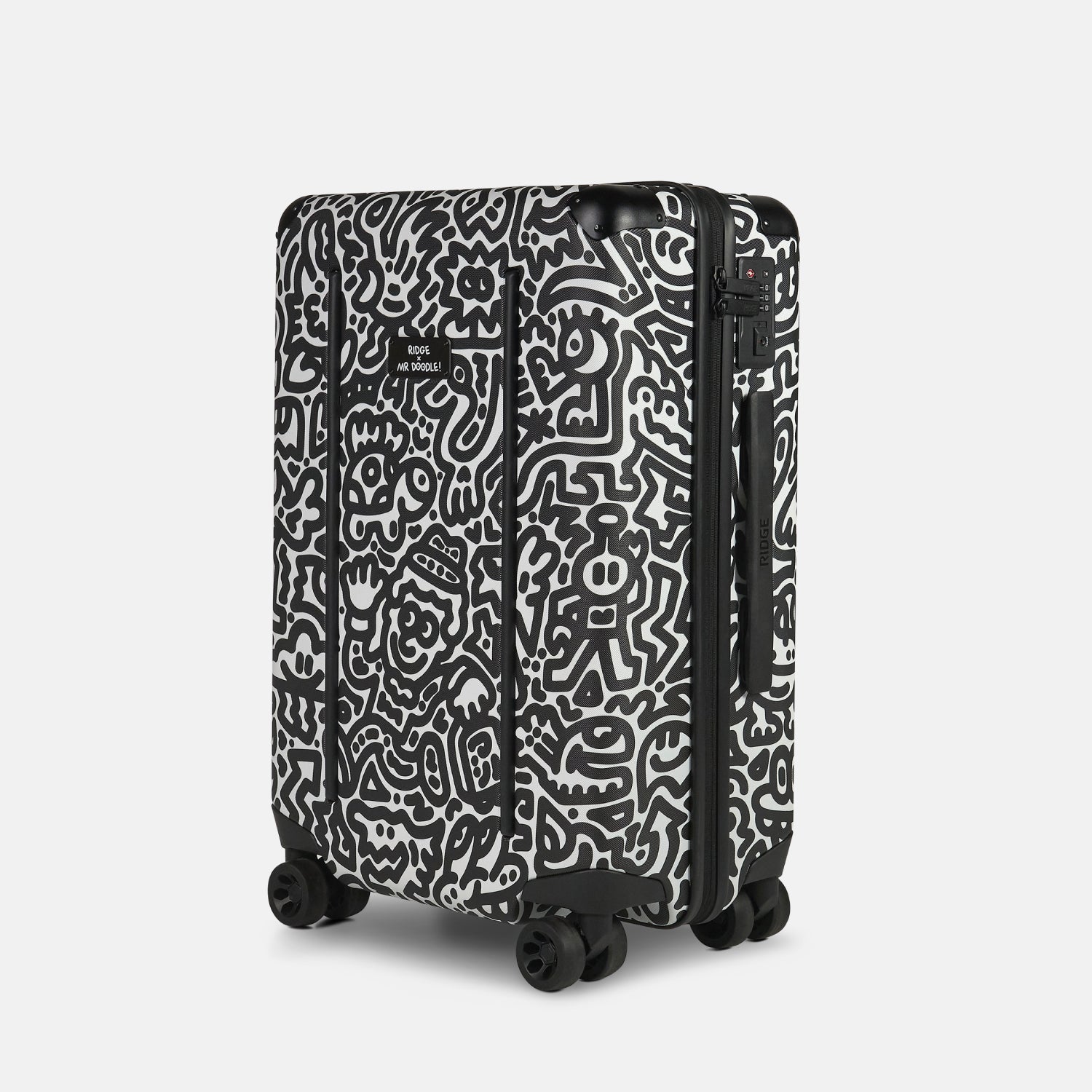 The Ridge Carry On Mr Doodle Limited Edition Travel Backpack - Lightweight Durable Luggage for Business & Weekend Trips - Perfect for Airplane, Commuting & Urban Adventures