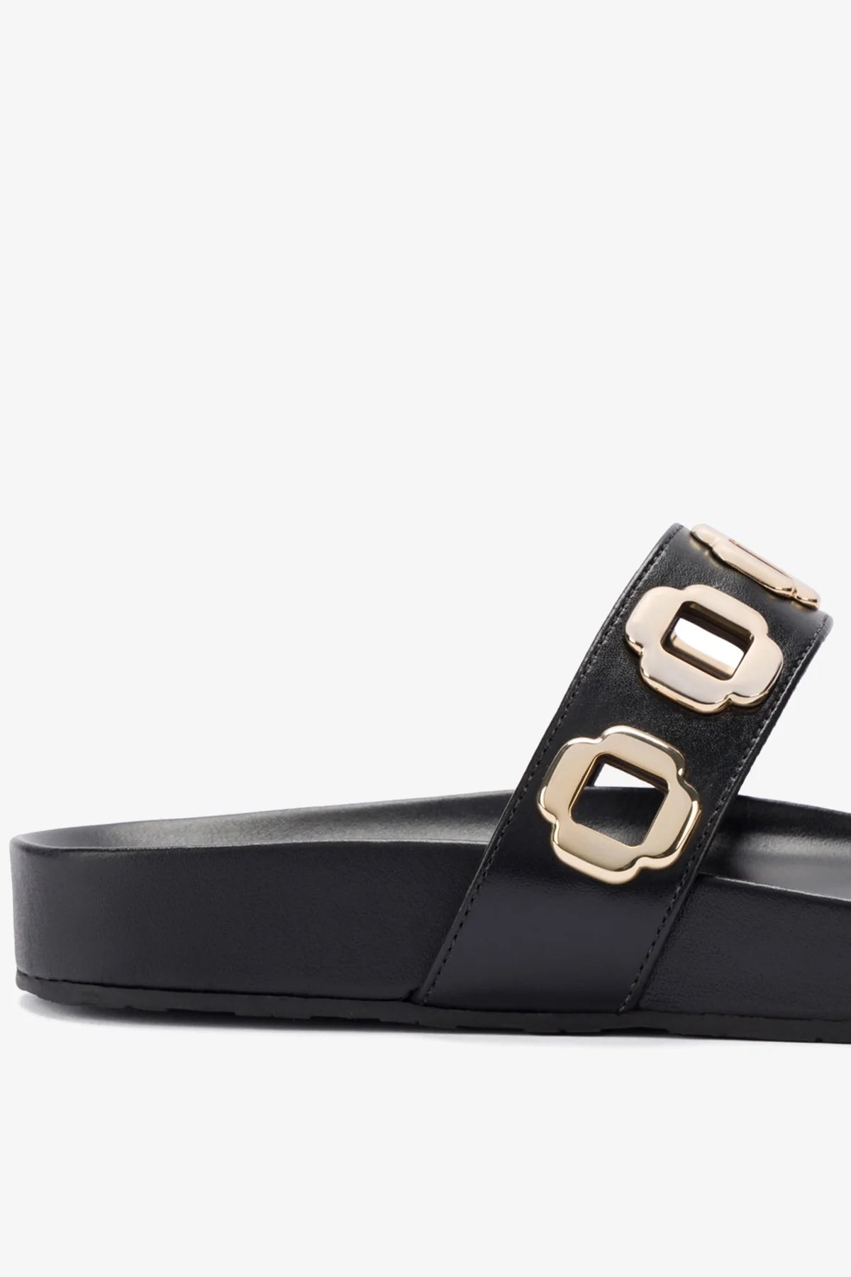 Milan Slide In Black Leather - Comfortable & Stylish Leather Slides for Men & Women | Perfect for Casual Wear, Beach, and Home Use