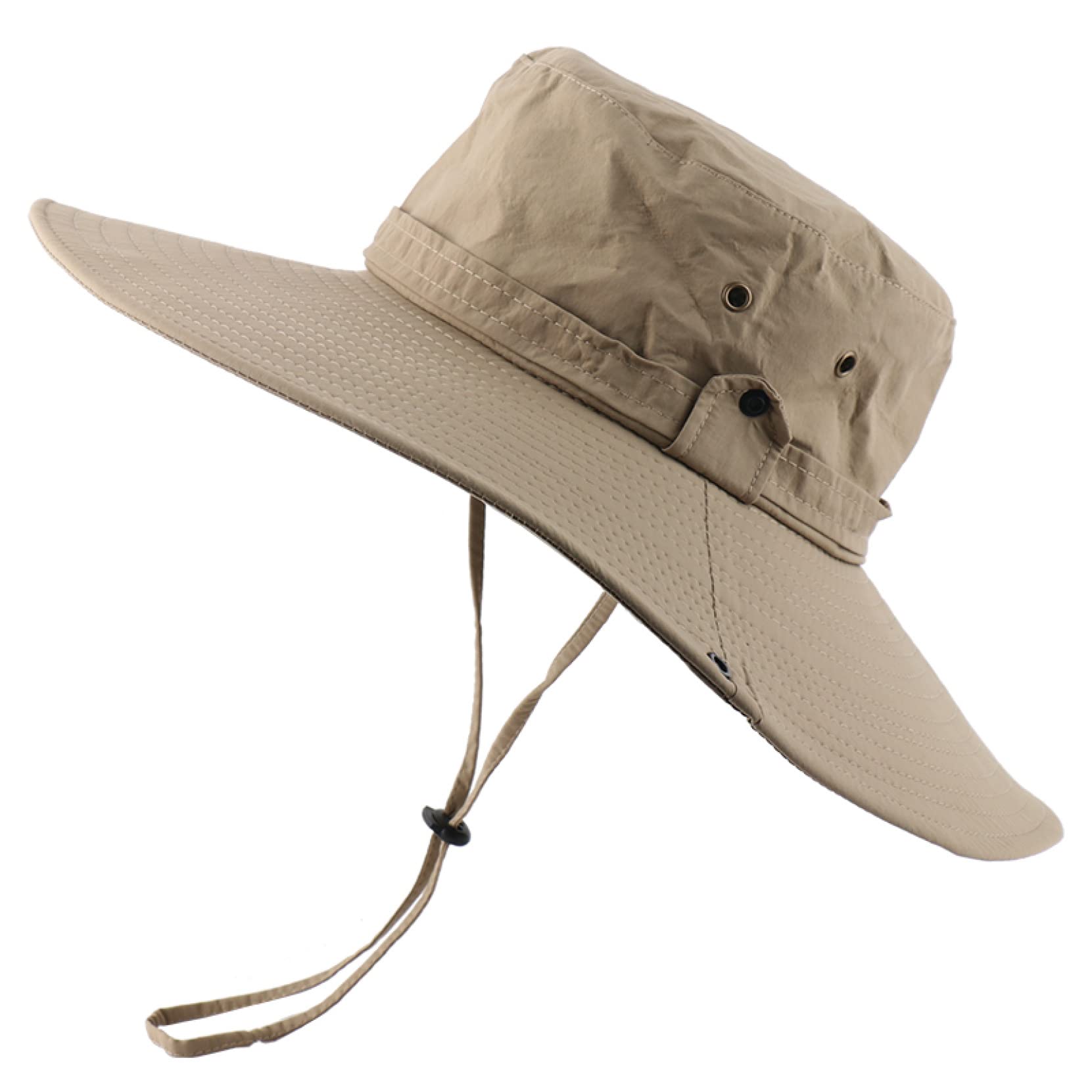 Breathable Mesh Sun Hat for Men - Wide Brim Summer Bucket Hat for Outdoor Fishing, Hiking & Beach Activities - UV Protection Casual Cap