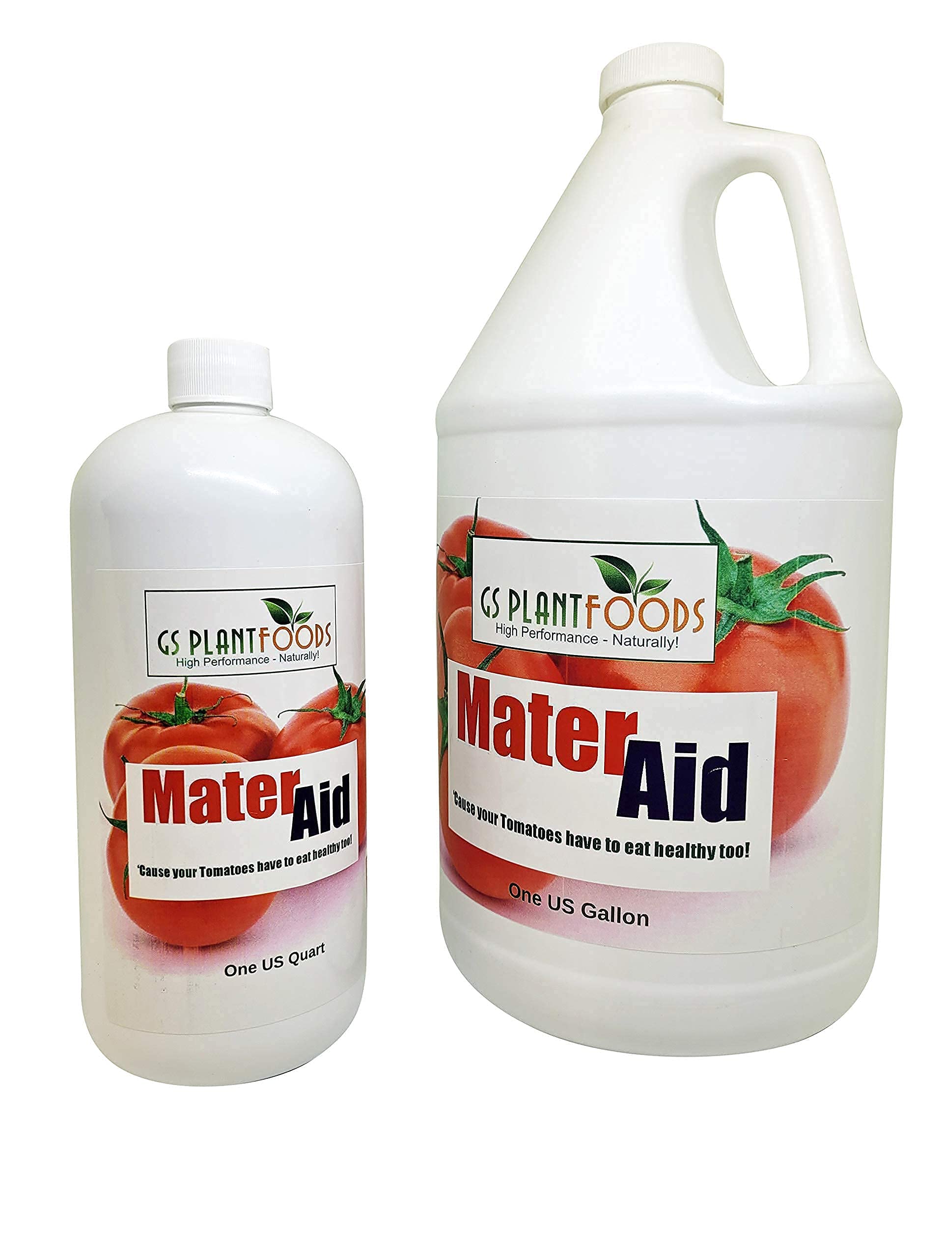 GS Plant Foods MaterAid Tomato Fertilizer - Premium 1 Gallon Plant Food for Feeding & Growing All Tomato Varieties - Ideal for Home Gardens, Greenhouses & Organic Tomato Farming