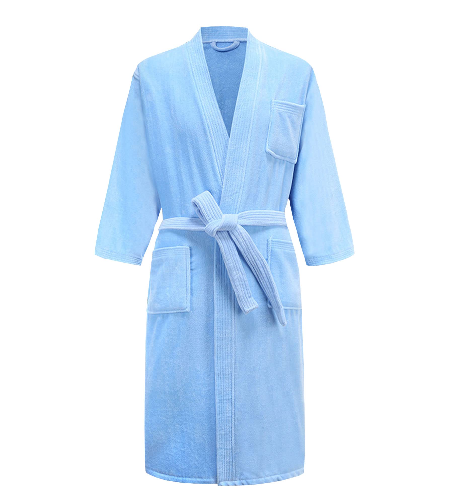 Soft 100% Cotton Waffle Bathrobe for Men & Women | Summer Kimono Style Dressing Gown | Unisex Sleepwear for Spa, Lounging & After Shower Comfort