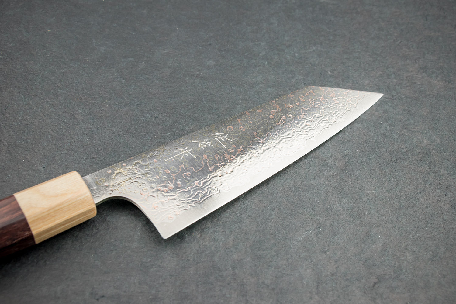 Takeshi Saji VG10W Rainbow Damascus Wa Bunka Knife 165mm - Premium Japanese Kitchen Knife for Slicing, Dicing & Precision Cutting - Perfect for Chefs & Home Cooks