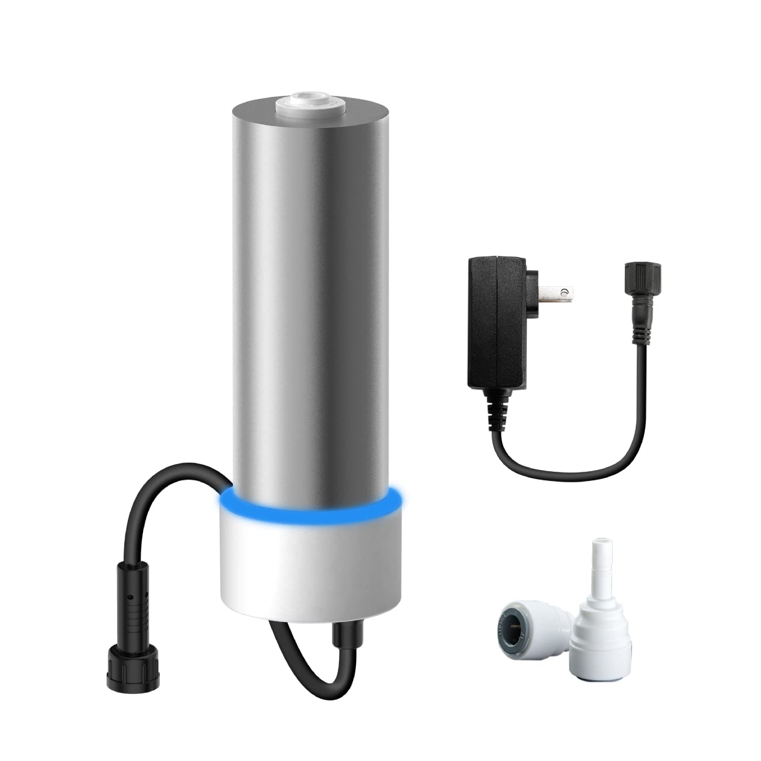 Waterdrop LED UV Ultraviolet Water Purifier for Under Sink & Reverse Osmosis Systems - 99.9% Bacteria Reduction, Mercury-Free, FCC Certified, Stainless Steel Filter with 50-Year Lifespan | Perfect for Home, Office, and RV Water Filtration