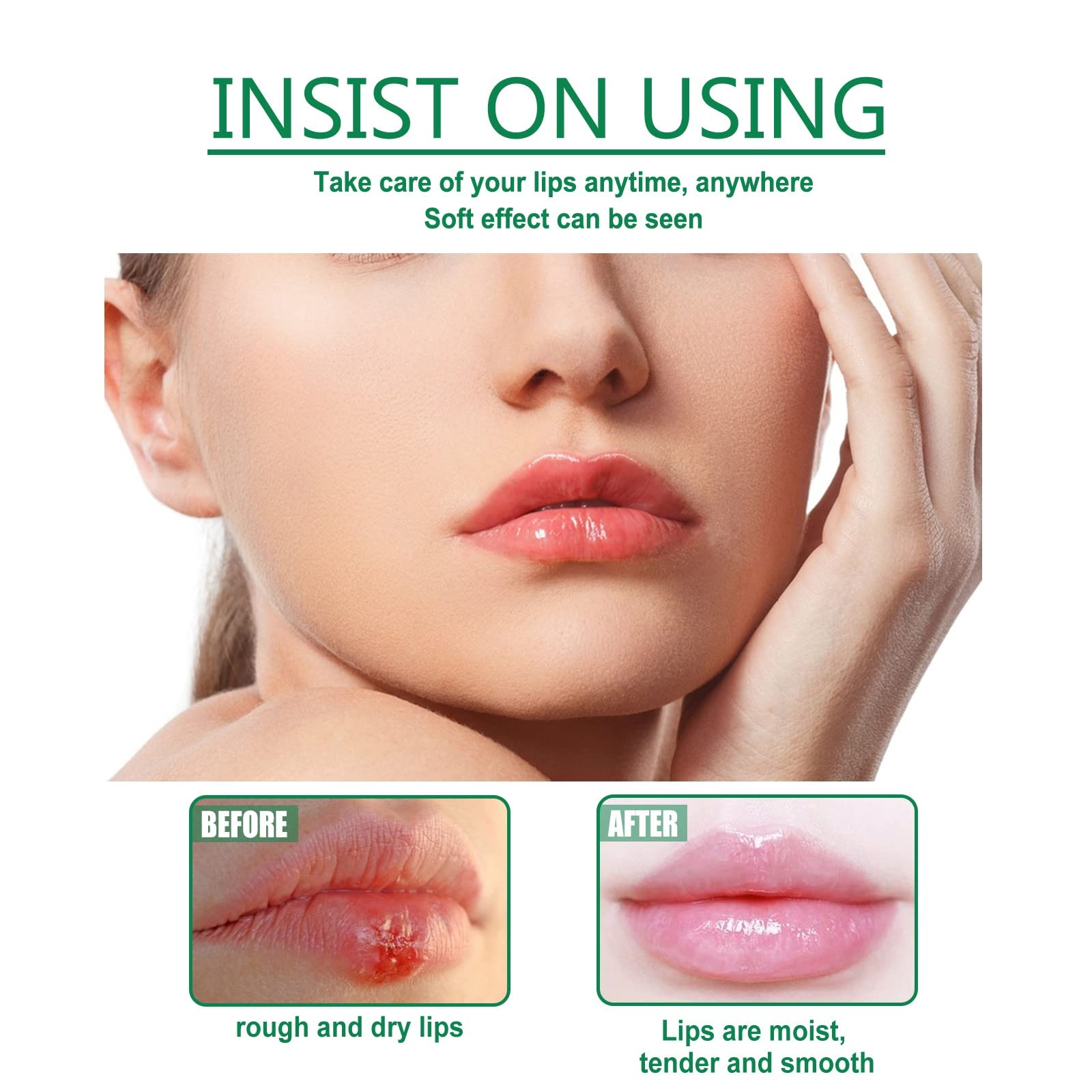 Organic Lip Balm for Dry Lips - Hydrating & Repairing Moisturizer with Natural Ingredients, Prevents Chapping & Nourishes Dead Skin - Perfect for Winter Care & Daily Lip Protection