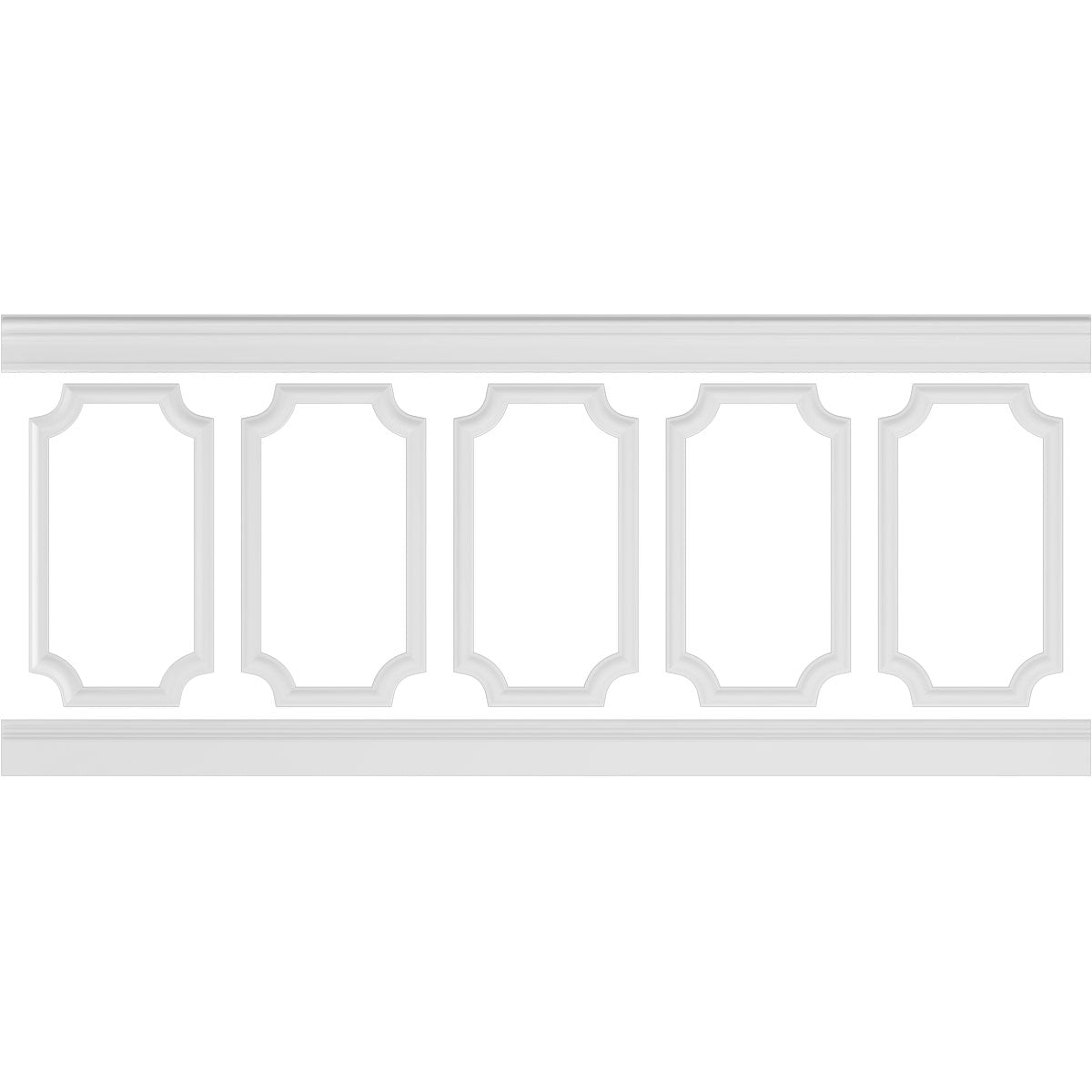 Ashford Traditional Wainscot Paneling Kit - 94.5 Inch Premium Wood Wall Paneling for Home & Office Decoration | Easy DIY Installation for Living Room, Bedroom, Dining Room & Hallway
