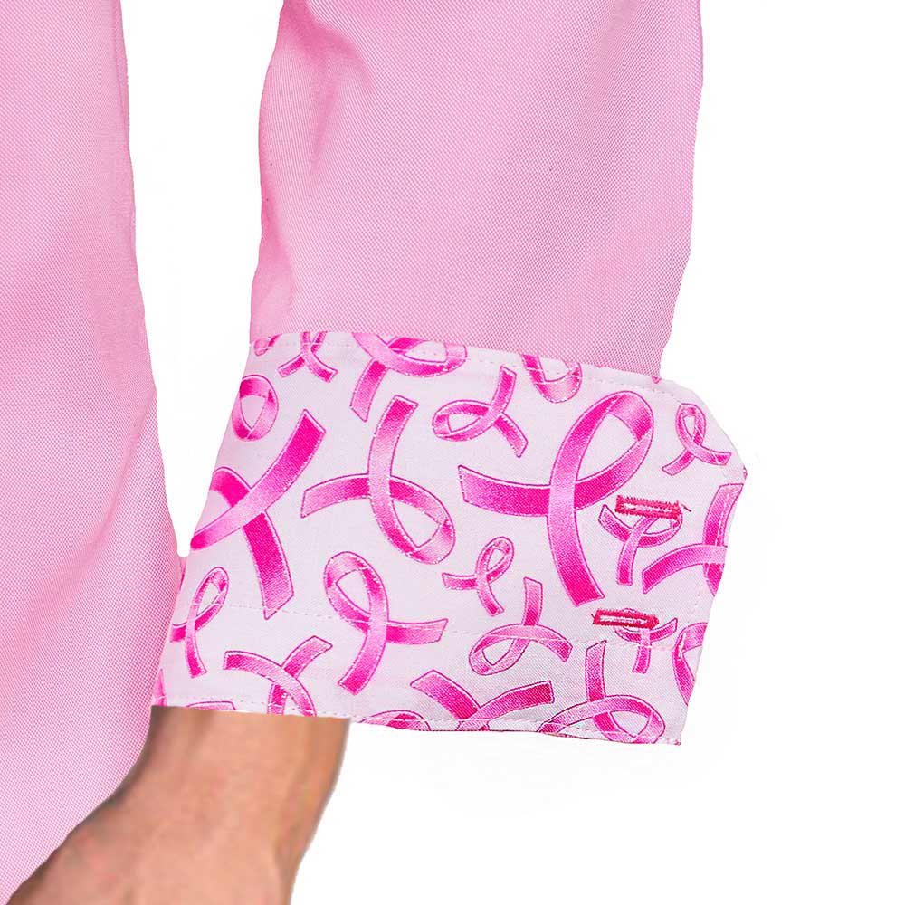 Men's Pink Breast Cancer Awareness Dress Shirts - Premium Quality Made in USA - Perfect for Charity Events, Office Wear & Awareness Campaigns