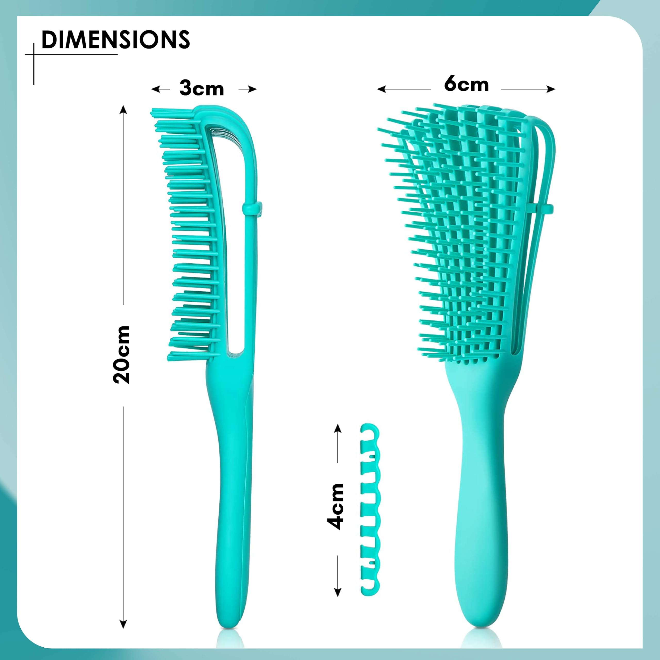 Beauté Secrets Detangler Hair Comb Brush for Adults & Kids - Wet & Dry Hair Detangling Brush, Knot & Tangle Remover Pain-Free (Green) | Perfect for Shower, Salon & Travel Use