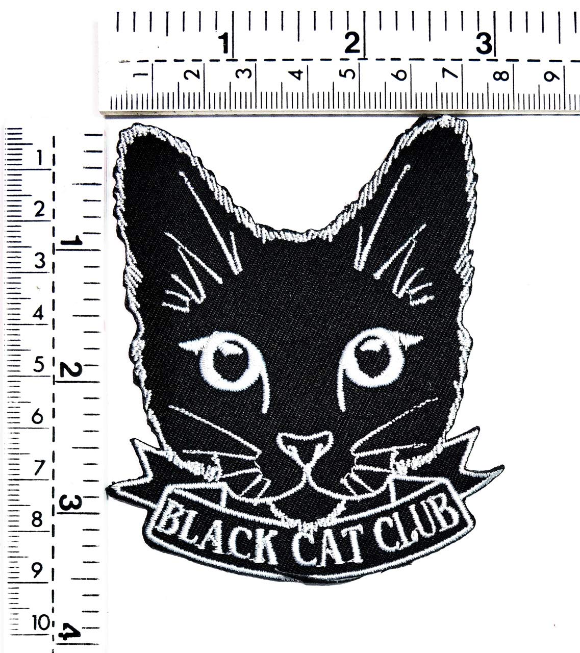 Black Cat Embroidery Iron-On Patch - Halloween Devil Cartoon Design for Hats, Bags, Jackets & Jeans - Embroidered Applique Stickers for Kids & Adults - Perfect for DIY Crafts, Costumes & Gifts (Style 04)