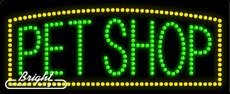 Pet Shop LED Sign - 27 x 11 x 1 Inches - USA Made - Bright Neon Sign for Pet Stores, Grooming Salons & Veterinary Clinics