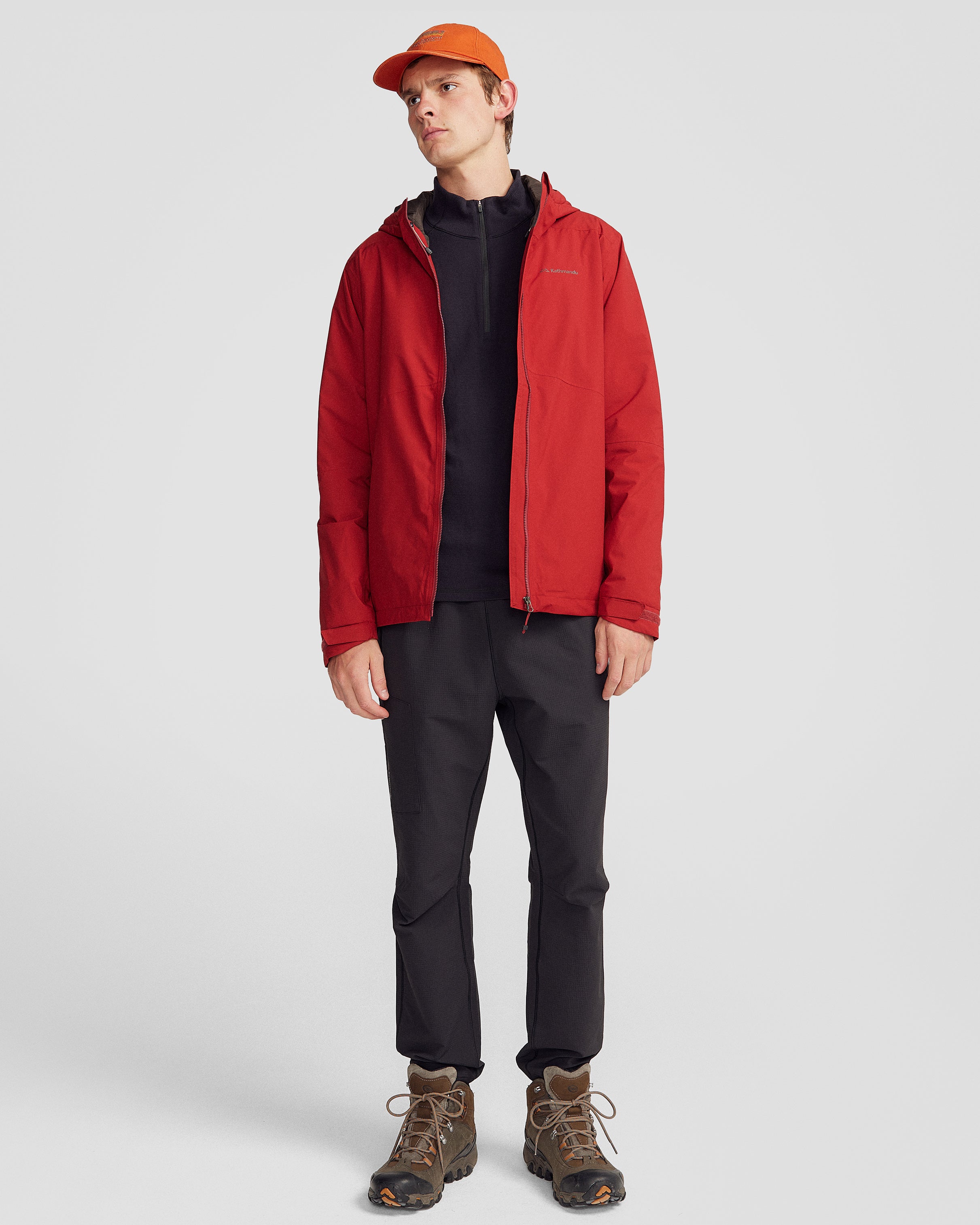 Men's Trailhead 2L novaLOFT Waterproof Rain Jacket - Lightweight Windproof Hiking Shell for Outdoor Adventures (Pinot Color) - Perfect for Hiking, Camping & Travel in Wet Weather