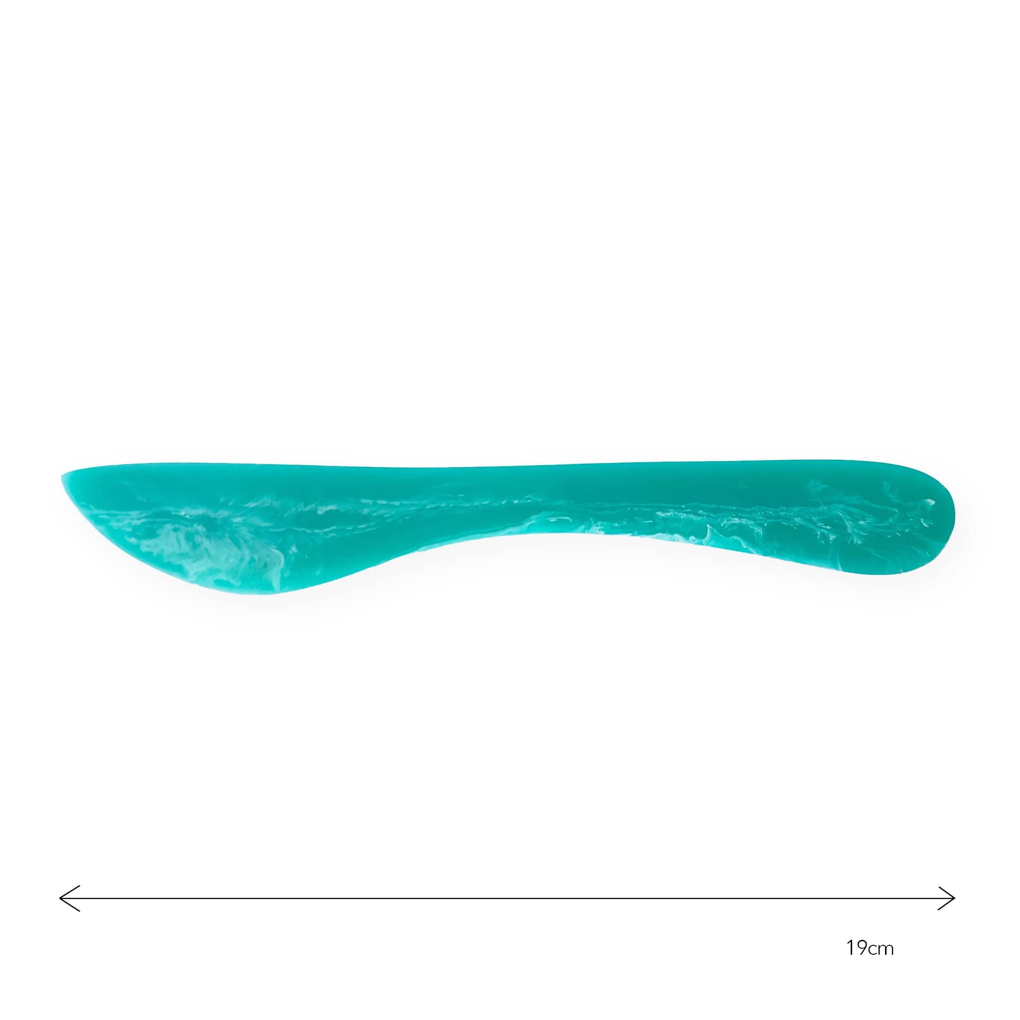 Handmade Resin Swirl Knife with Teal Blue Design - Sharp Kitchen Knife for Cooking, Slicing & Food Prep - Perfect Gift for Chefs & Home Cooks