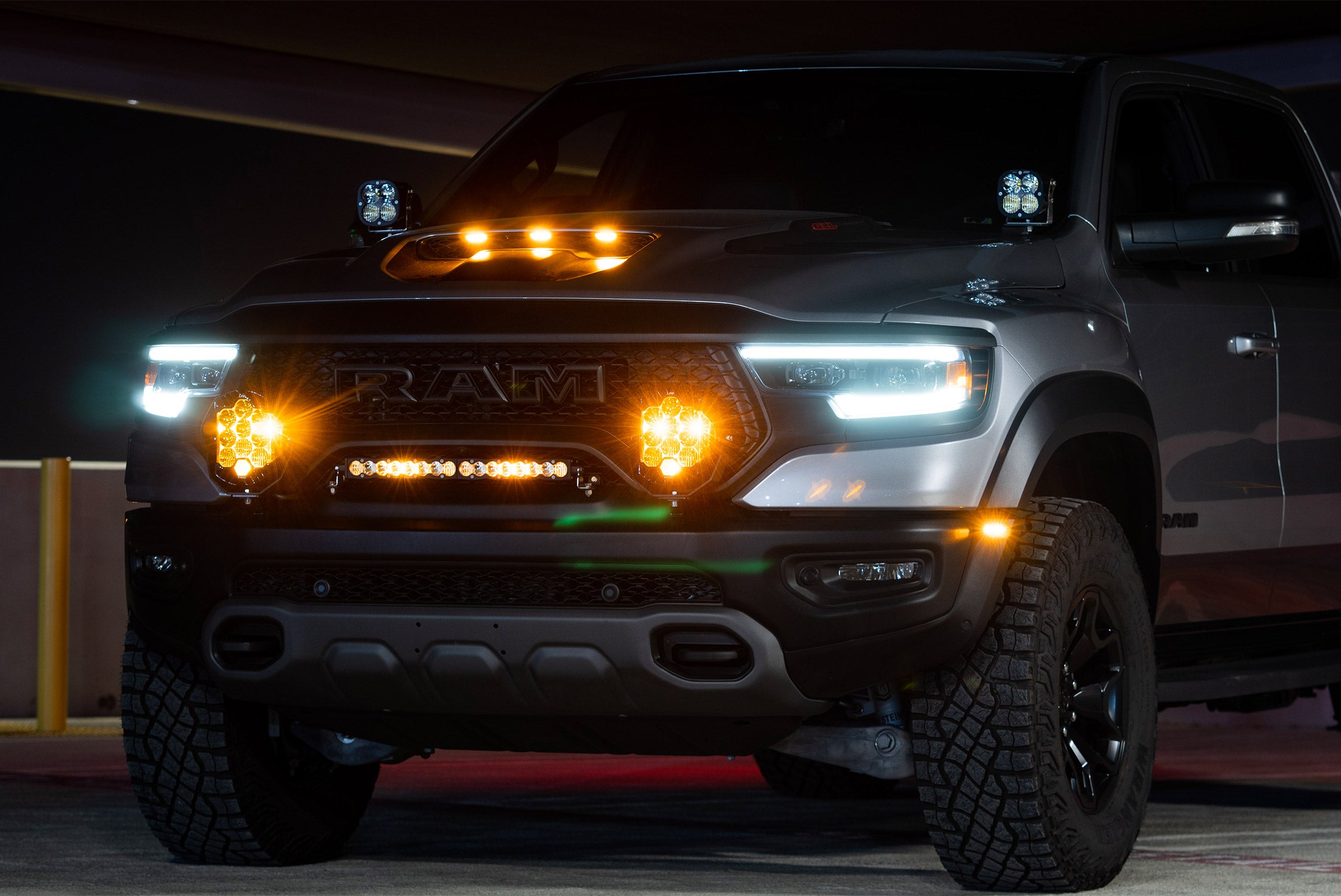 2021-2024 Ram TRX 1500 Baja Designs LP9 Pro LED Bumper Light Kit - Off-Road Lighting for Night Driving & Adventure