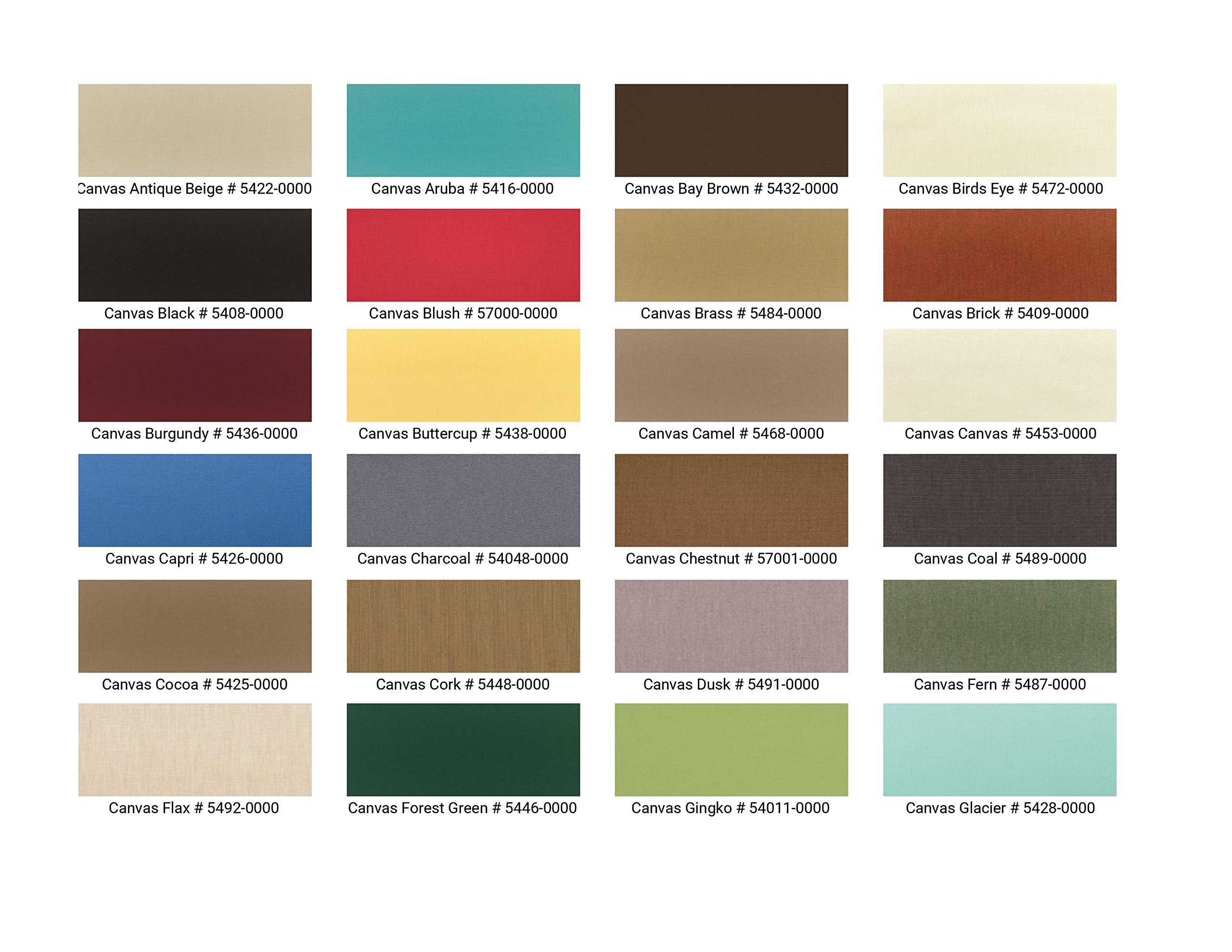 Sunbrella Fabric Cushions for 5 Feet Bench [Model:TR1] - Water-Resistant Outdoor Patio Furniture Cushions - Perfect for Garden, Deck, and Poolside Seating - Bench & Cushions Sold Separately #TSBHTR5CS