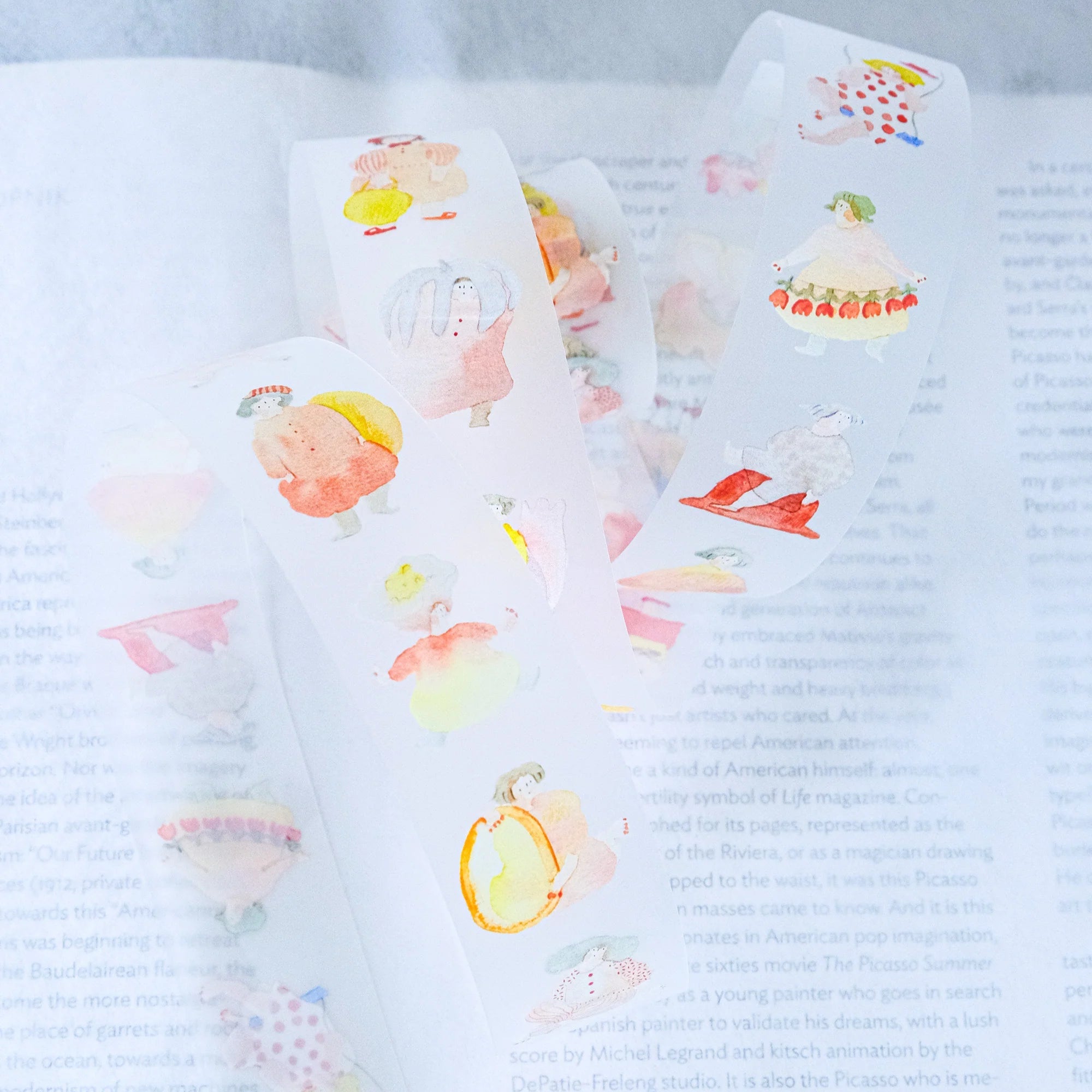 Dodolulu Washi Tape - Seasons Quartet Vol. 1 PET Decorative Tape for Scrapbooking, Journaling, Gift Wrapping & DIY Crafts - Floral Spring Summer Fall Winter Design