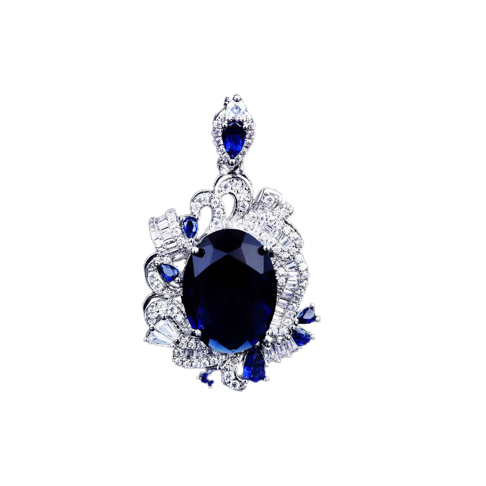 Elegant Faux Stone Dangle Earrings & Pendant Set - Lightweight Rhinestone Jewelry for Women, Wedding & Special Occasions
