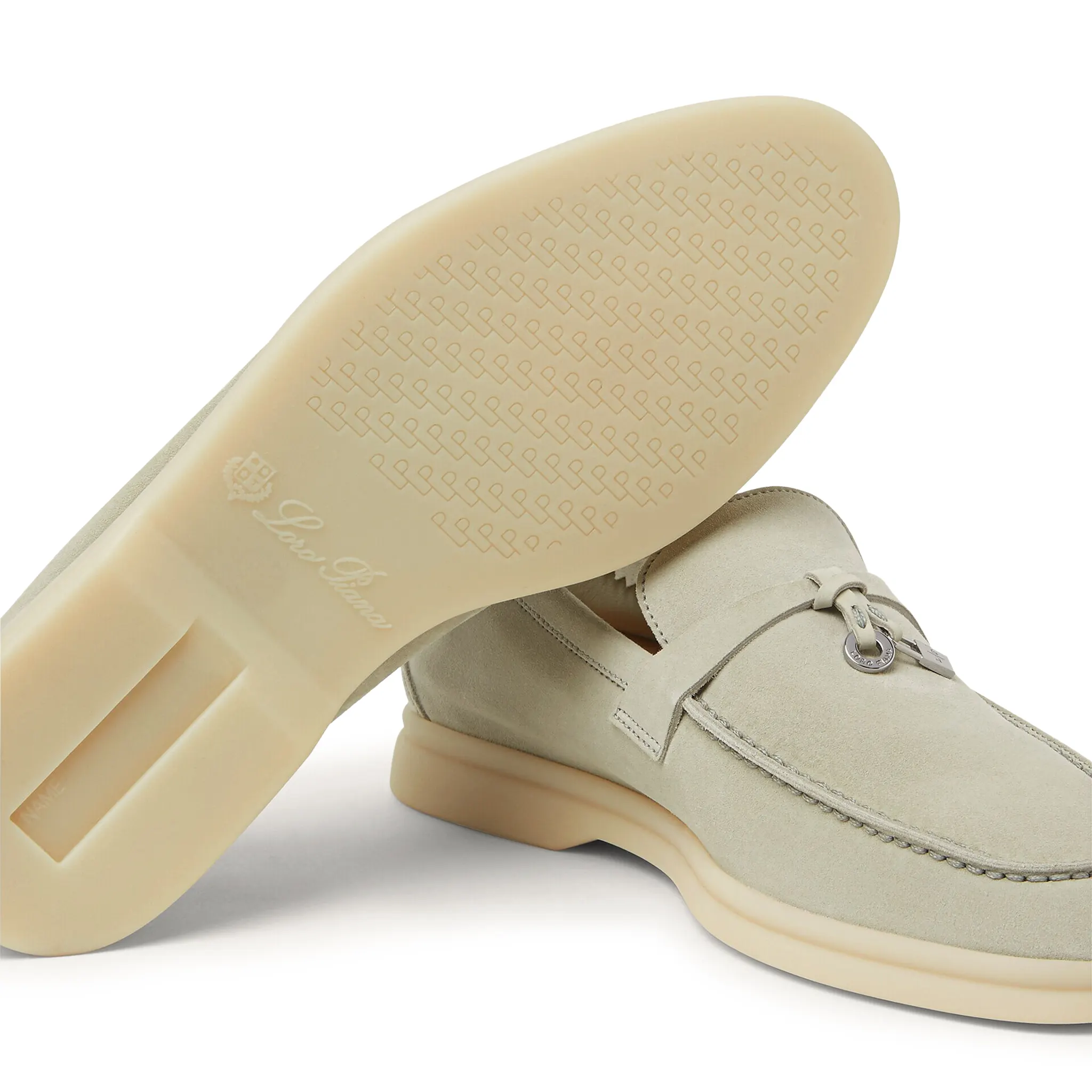 Loro Piana Summer Charms Suede Deep Ice Loafers - Premium Italian Luxury Slip-On Shoes for Women, Comfortable Casual Loafers for Summer Outfits, Beach Vacations & Stylish Office Wear