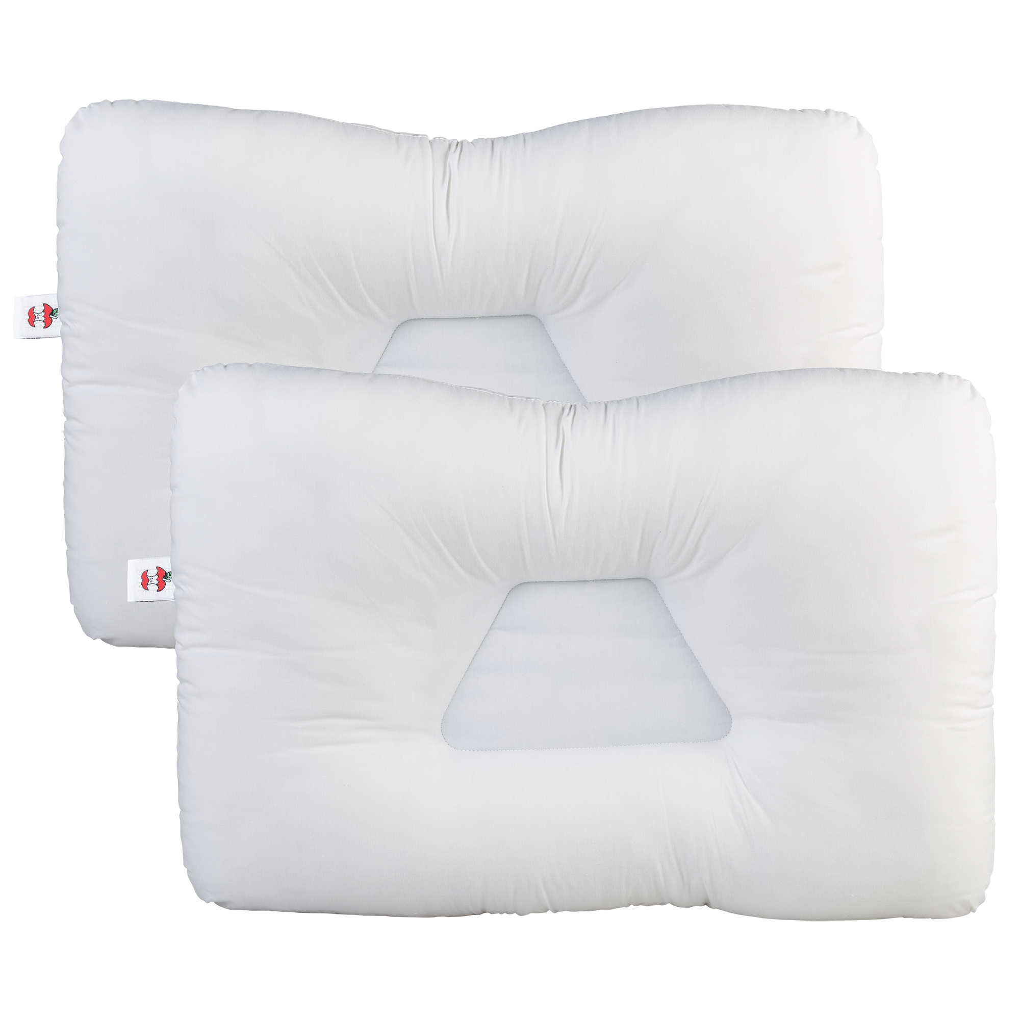 Tri Core Cervical Support Pillow - Full Size Memory Foam Neck Pillow for Pain Relief, 2 Pack - Ideal for Side & Back Sleepers, Travel & Home Use