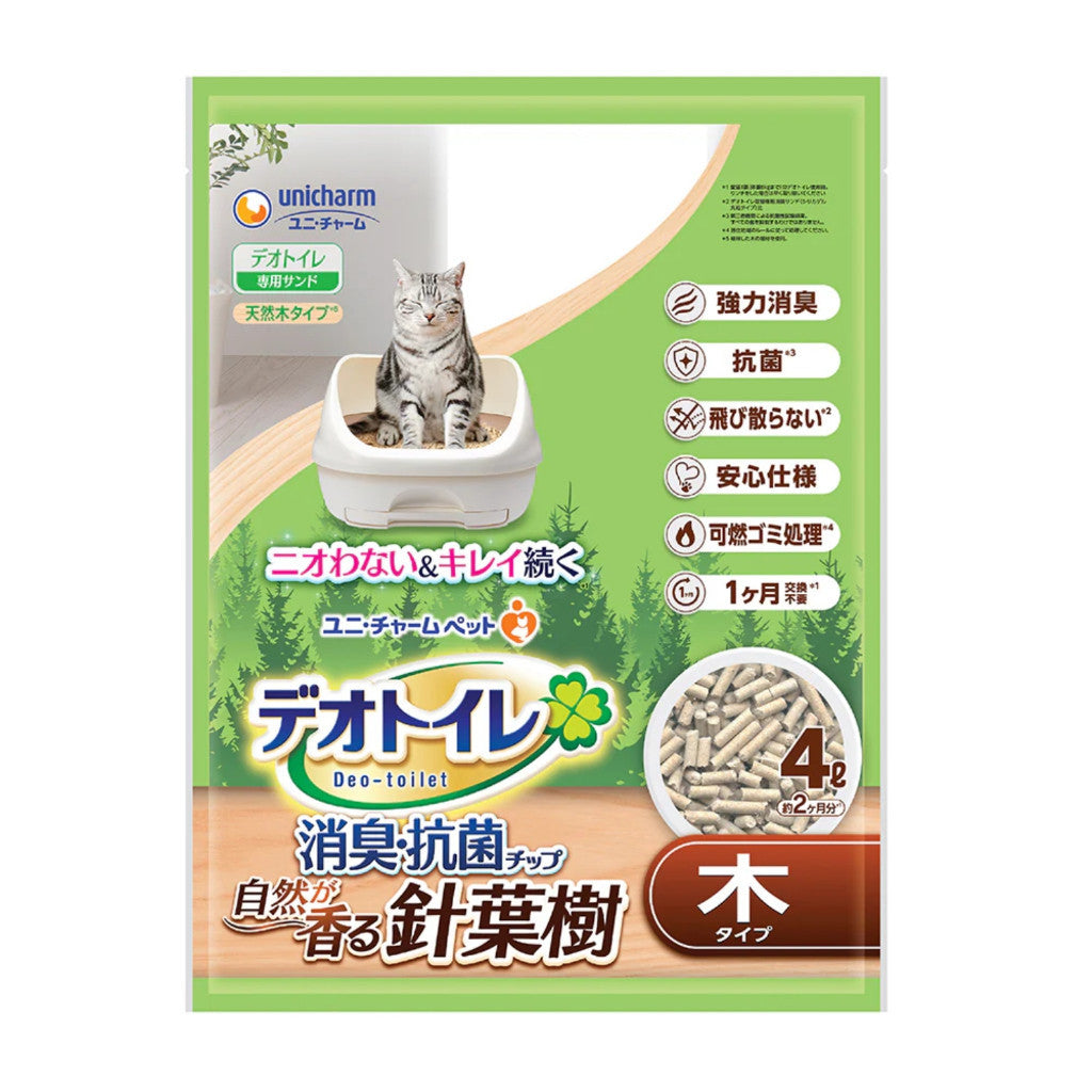 Unicharm Deo Toilet Cat Litter Box Zeolite Pellets Refill - Natural Floral & Green Tea Scented, 2L/3.8L/4L Options | Odor Control for Multi-Cat Homes & Small Spaces