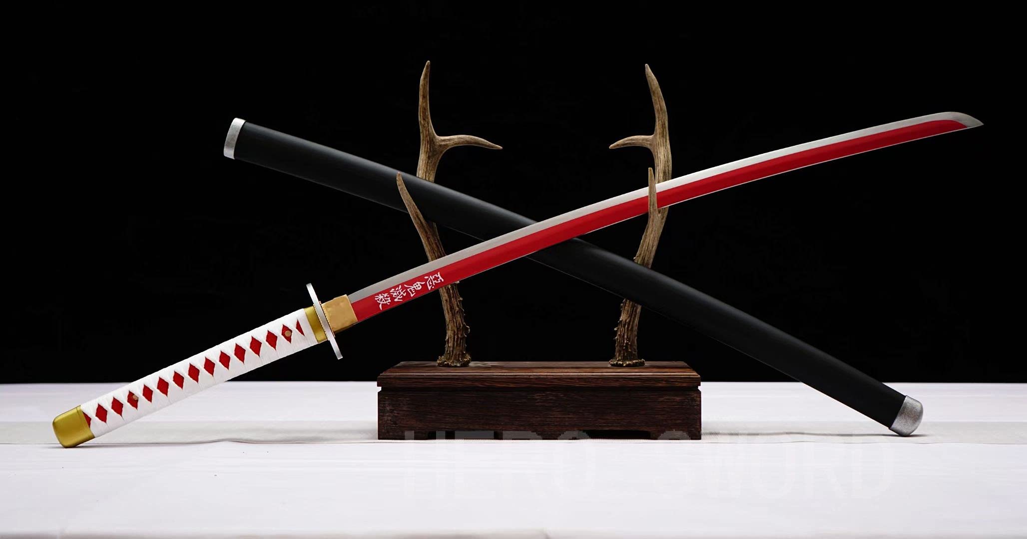 HERO SWORD Japanese Anime Katana - Hand Forged 1045 Carbon Steel Samurai Sword | Full Tang Handmade Demon Slayer Katana | Sharp Practical Blade for Cosplay, Martial Arts & Collection