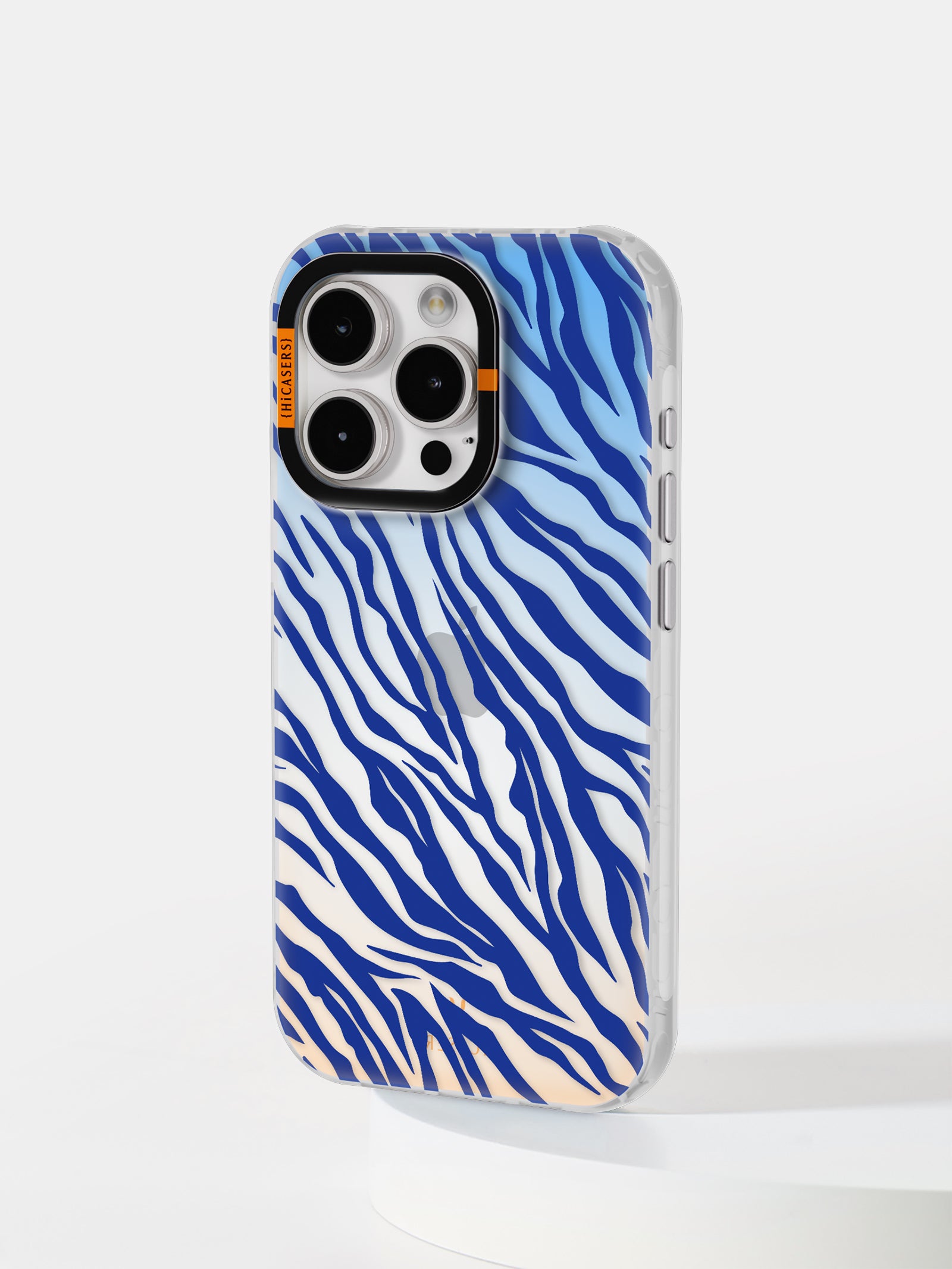 Zebra Pattern Iridescent Phone Case - Blue | Trendy Protective Cover for iPhone & Samsung | Perfect for Everyday Use, Travel & Fashion Accessories